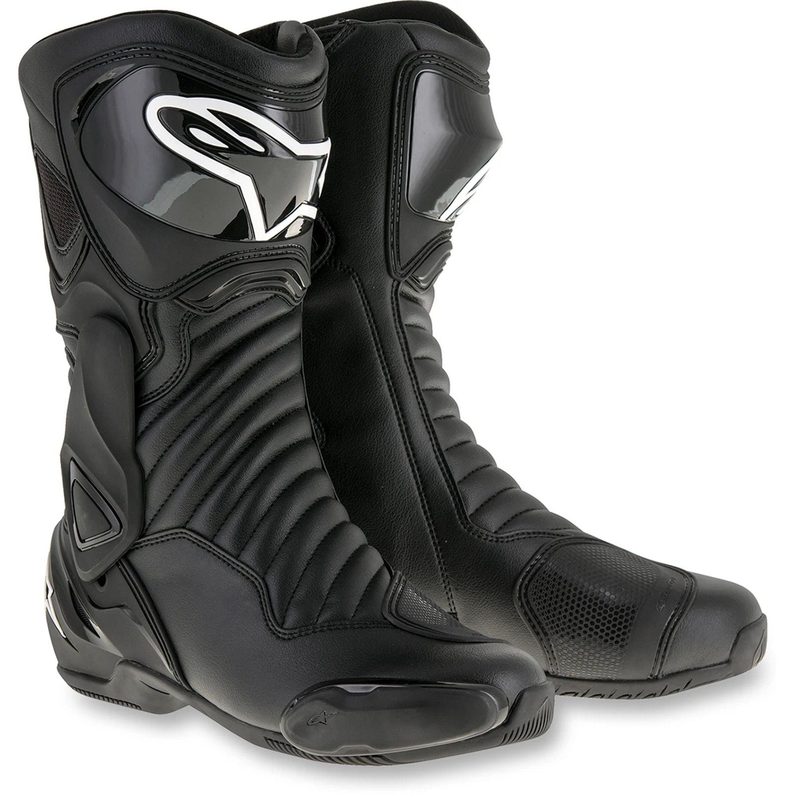 Alpinestars Alpinestars SMX-6 V2 Motorradstiefel schwarz / schwarz 43 Motorradstiefel (Packung, Antistatische und Öl- und Benzinfeste Sohle)