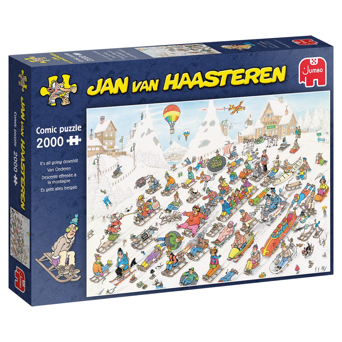 Jan van Haasteren Пазлы Jan van Haasteren Es geht alles bergab 2000 Teile Пазлы, 2000 Пазлыteile
