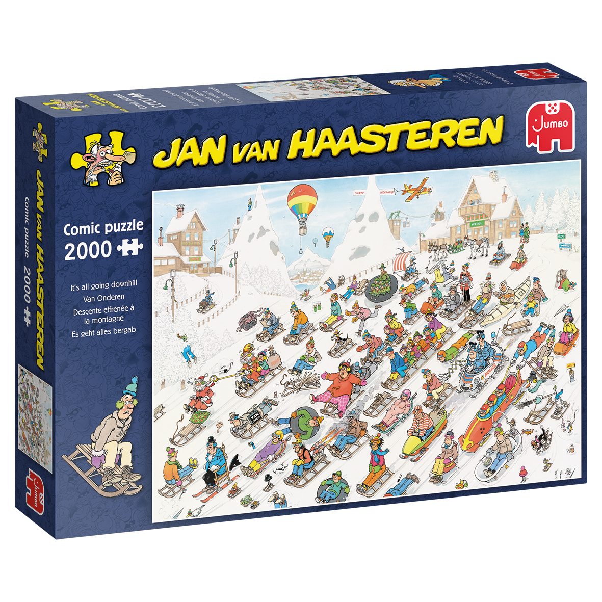 Es Made 2000 geht Spiele Europe Jumbo Puzzle, bergab! in alles Jan Puzzleteile, Puzzle Haasteren van