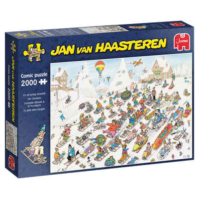 Jumbo Spiele Puzzle Jan van Haasteren Es geht alles bergab! Puzzle, 2000 Puzzleteile, Made in Europe