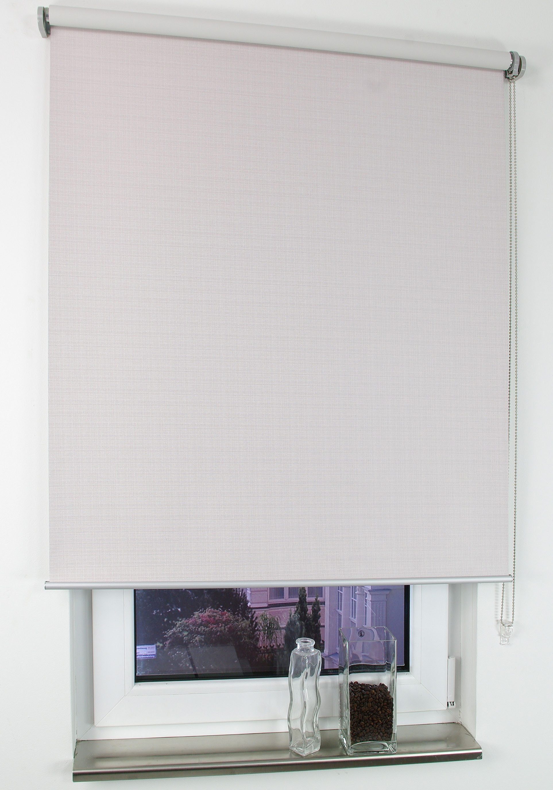 Seitenzugrollo Struktur, Liedeco, verdunkelnd, mit Bohren, verschraubt, Uni günstig online kaufen