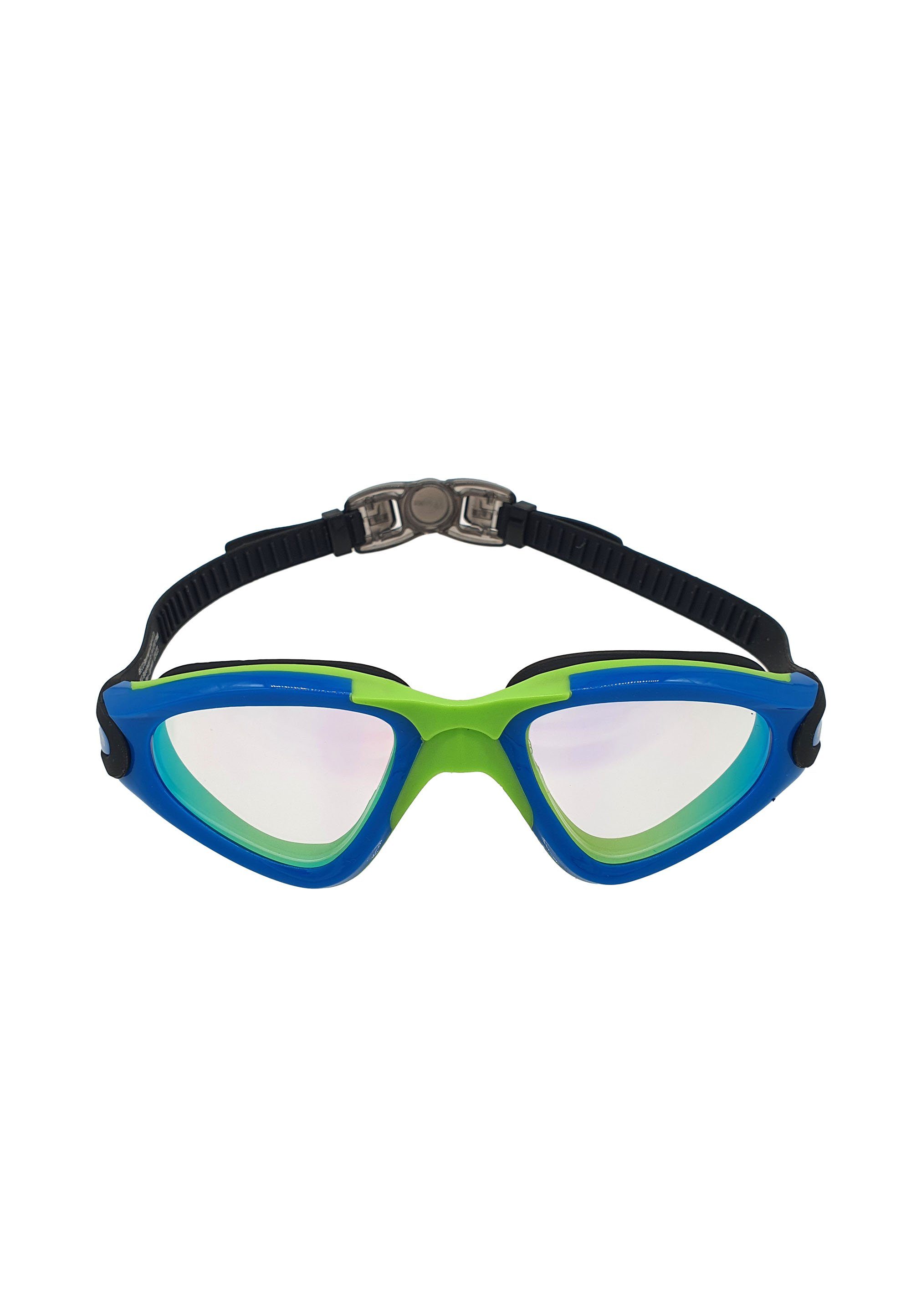 Beco Beermann Taucherbrille CALAIS MIRROR, (1-St), mit verspiegelten Polycarbonat-Linsen blau, grün