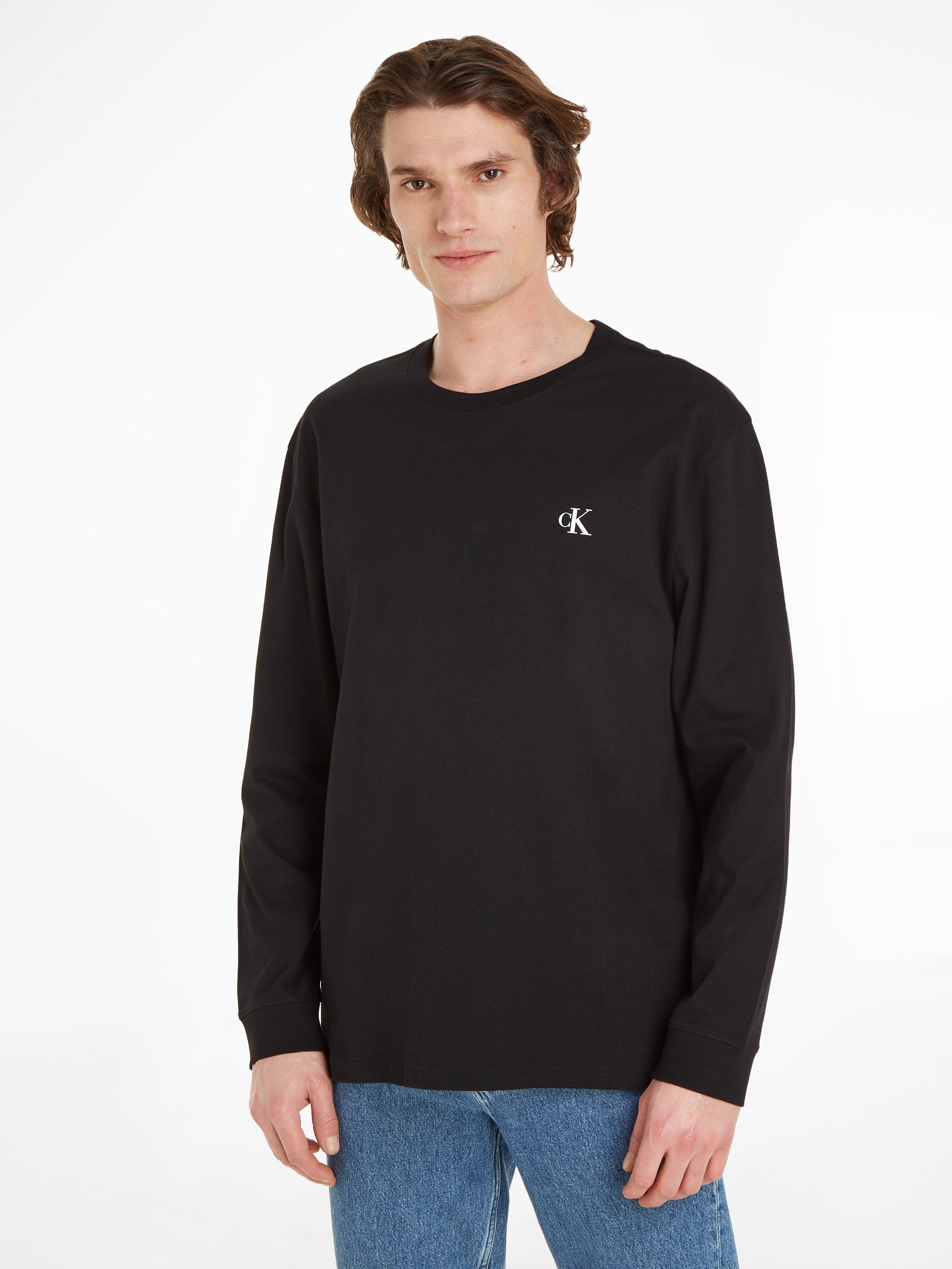 Calvin Klein Jeans Langarmshirt MONOLOGO LS BACK GRAPHIC TEE | Rundhalsshirts