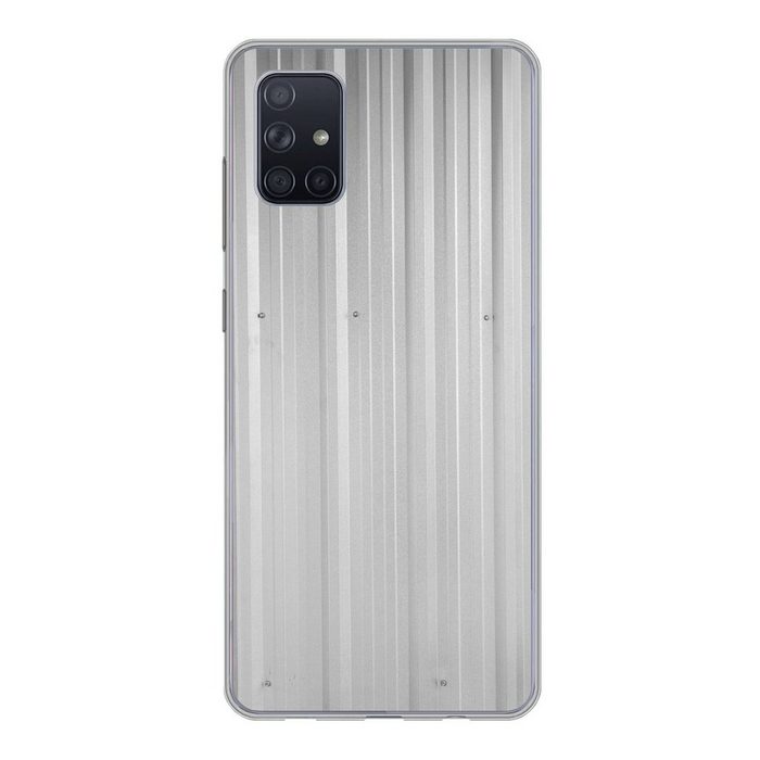MuchoWow Handyhülle Wellbleche - Metall - grau Phone Case Handyhülle Samsung Galaxy A71 Silikon Schutzhülle