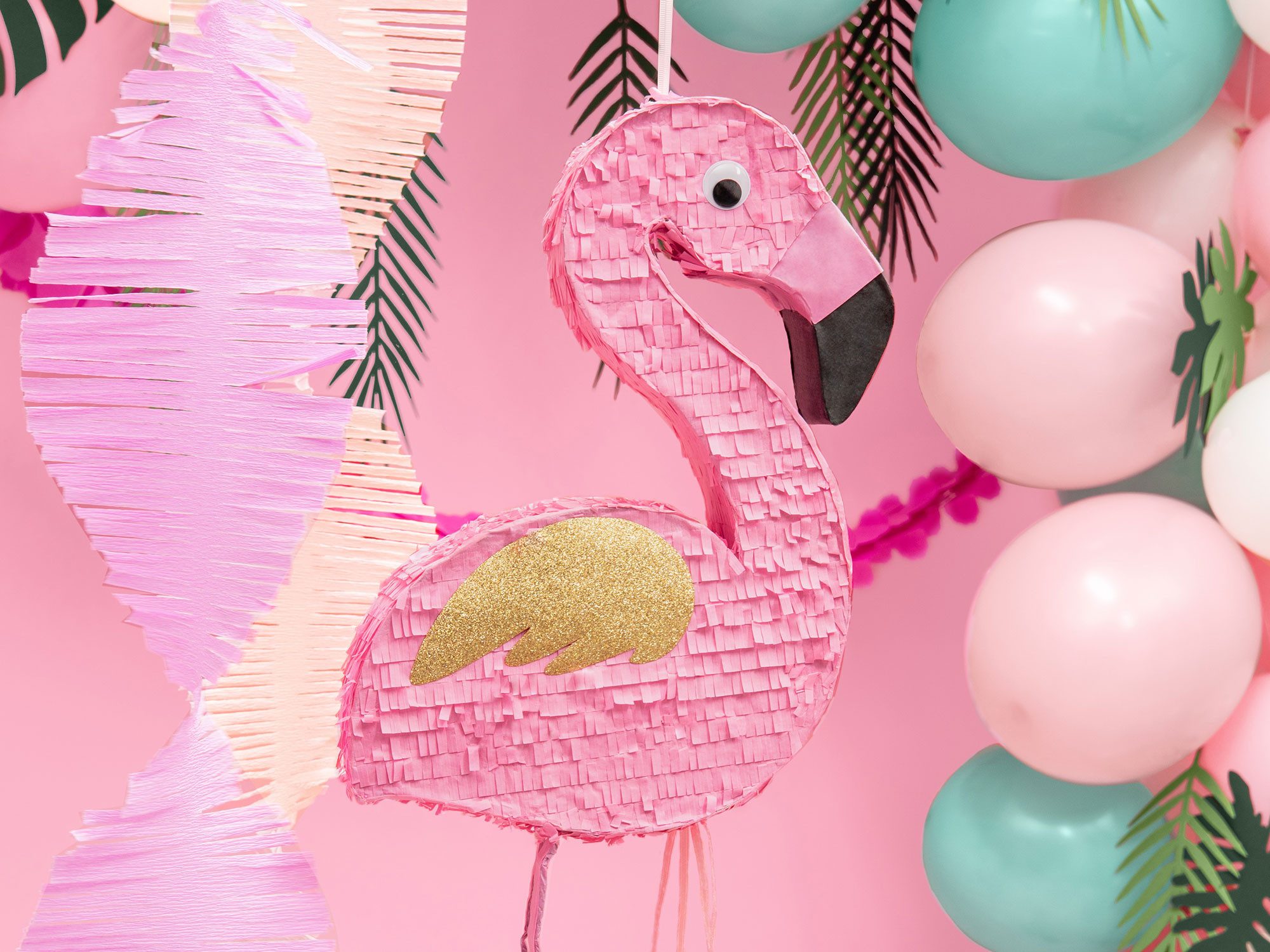 partydeco Pinata, Piñata 55x25x8cm Flamingo zum Befüllen Rosa