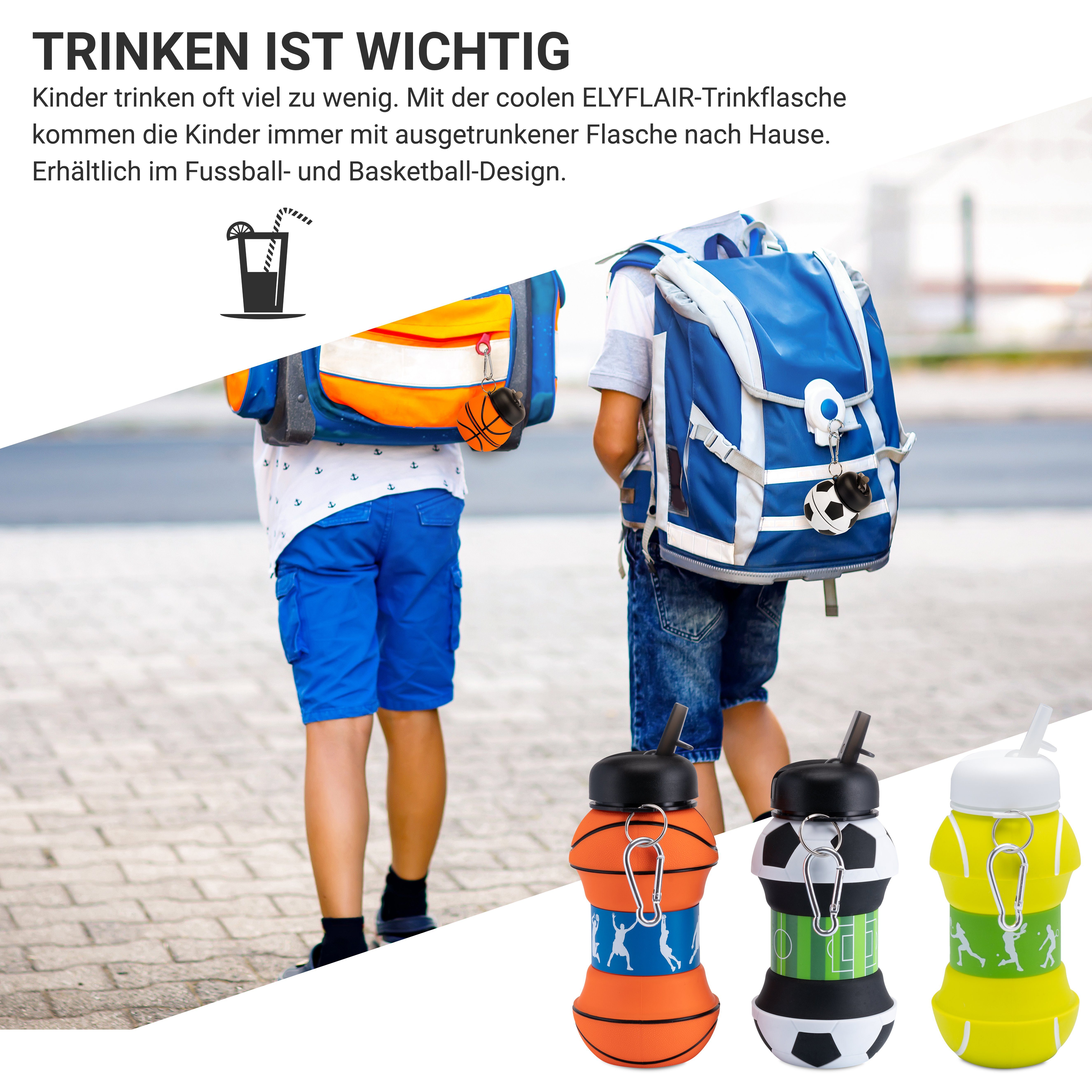 Basketball Faltbar Trinkflasche Fußball Trinkflasche Tennisball ELYFLAIR ELYFLAIR®