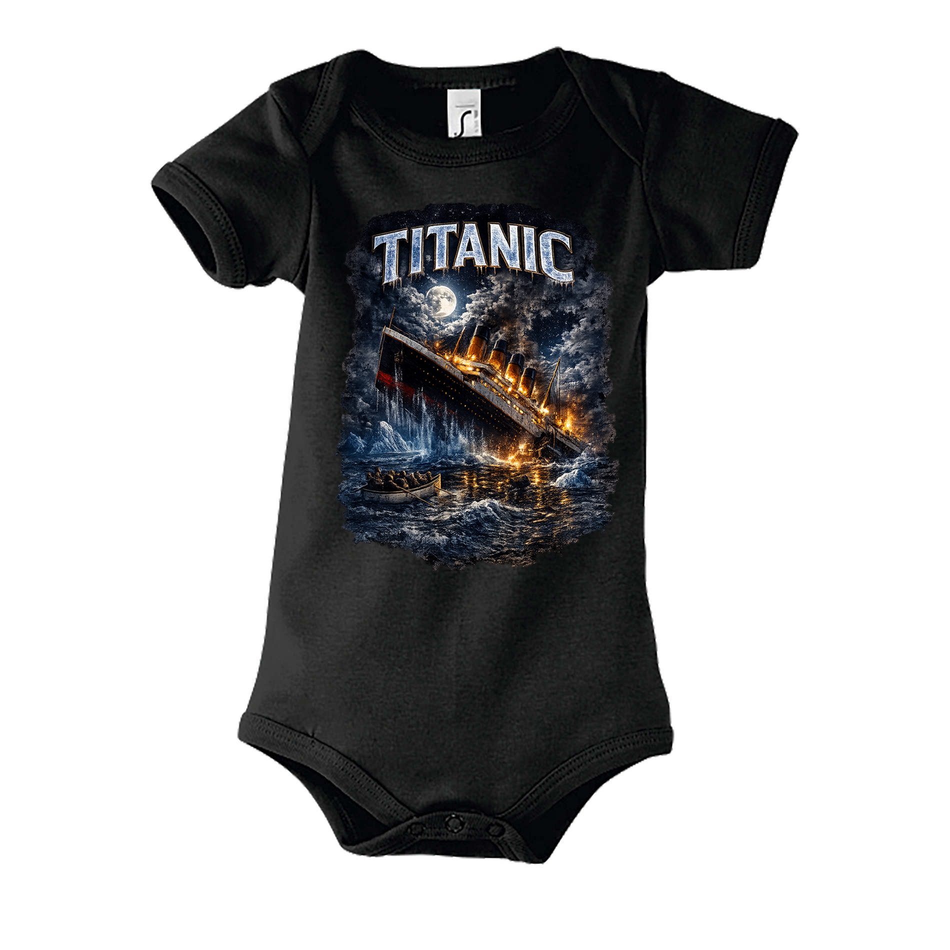 Blondie & Brownie Strampler Titanic K Body Baby Retro Ozean Film Body Abenteuer Motiv Streetwear (Einzelartikel) Titanic Ocean Legend Retro Baby Body