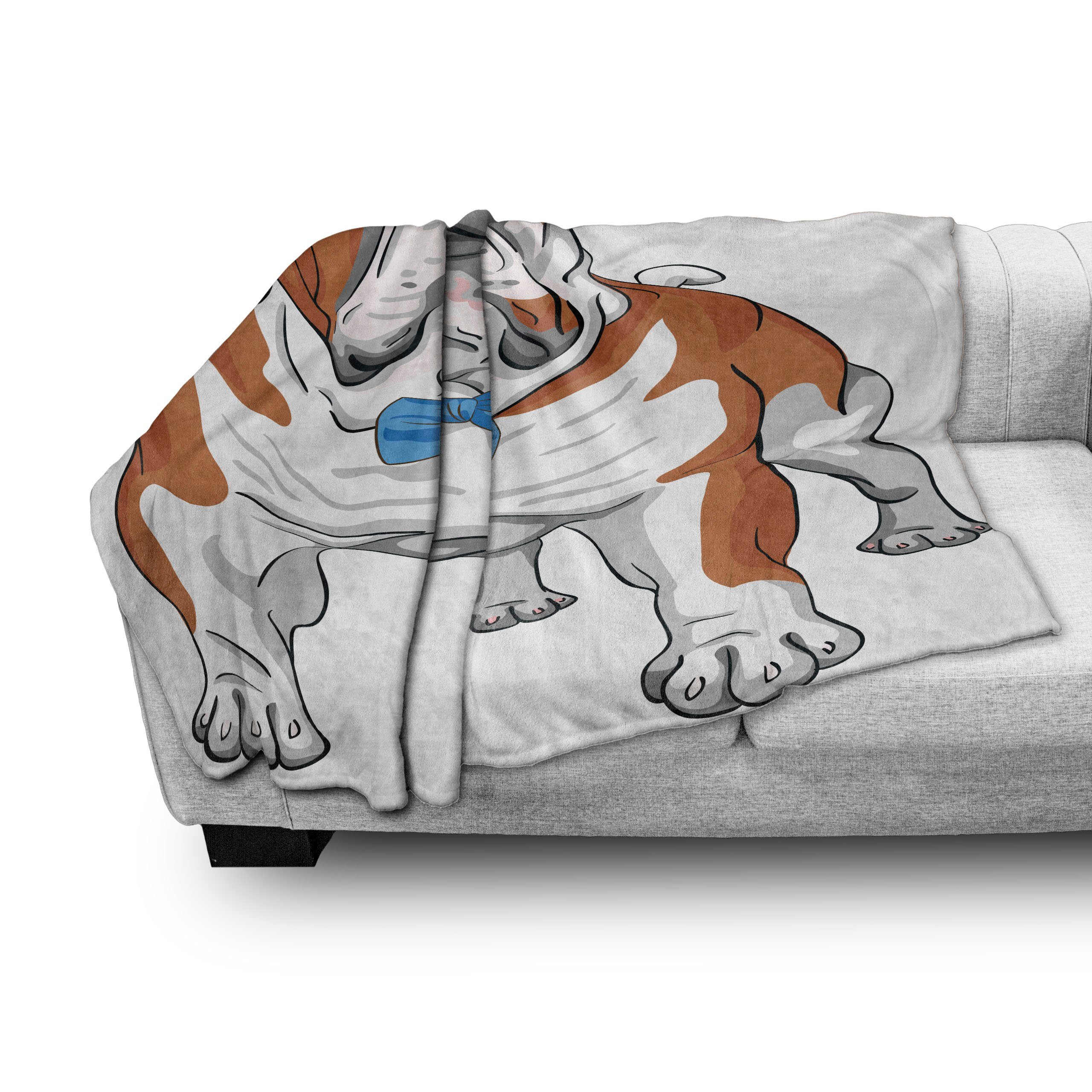 Wohndecke Gemütlicher den Bulldogge Plüsch Hipster-Hund für Außenbereich, und Abakuhaus, Englische Innen