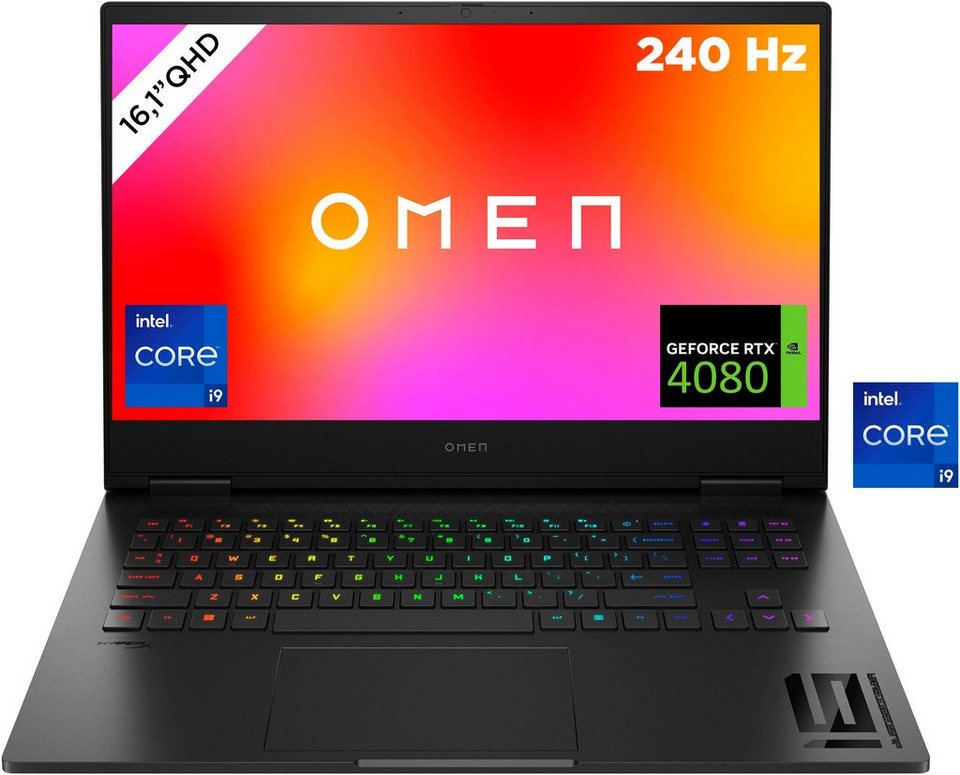 HP 16-wf1078ng Gaming-Notebook (40,9 cm/16,1 Zoll, Intel Core i9 14900HX, GeForce  RTX 4080, 1000 GB SSD)