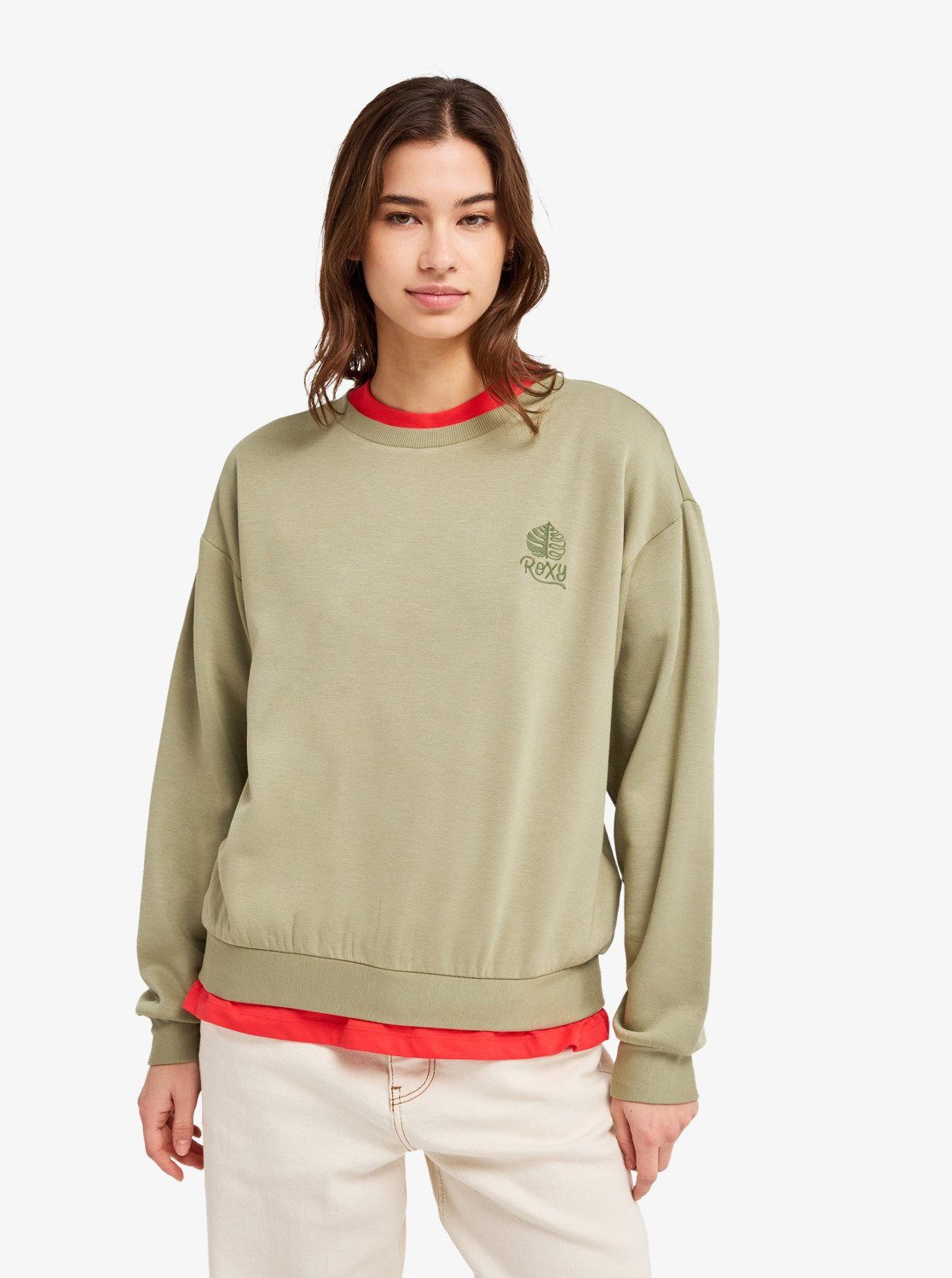 Roxy Kapuzensweatshirt SURFING BY MOON OIL GREEN