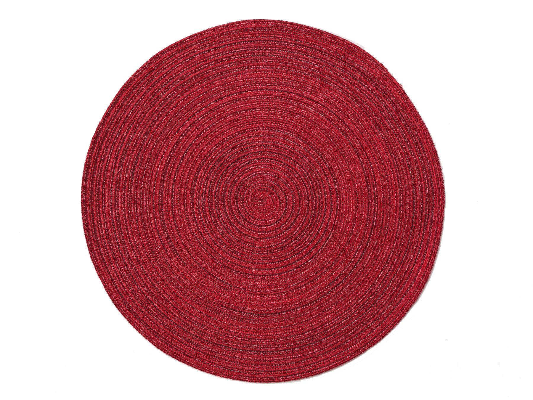 Platzset Tischset rund 12er Set Samba Kreis 038 bordeaux