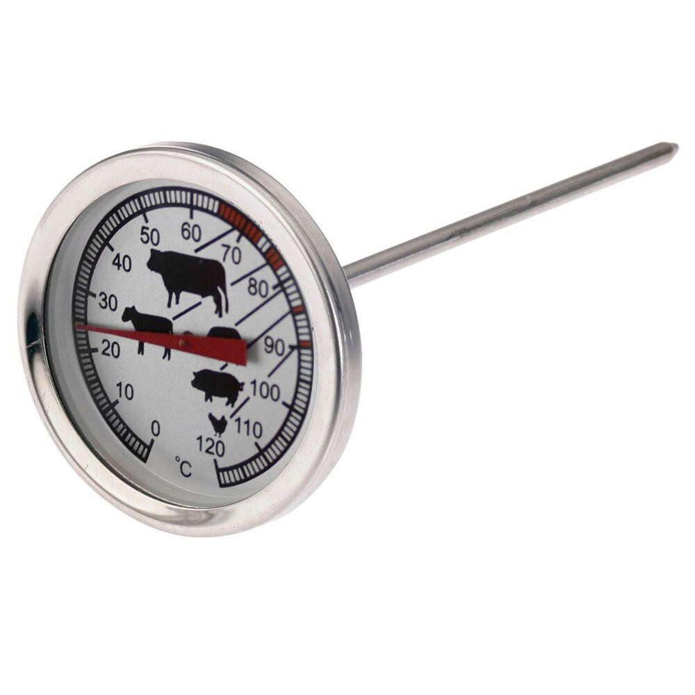 WESTMARK Bratenthermometer rostfrei, silber/weiß, rostfrei, einfaches Ablesen durch Symbole