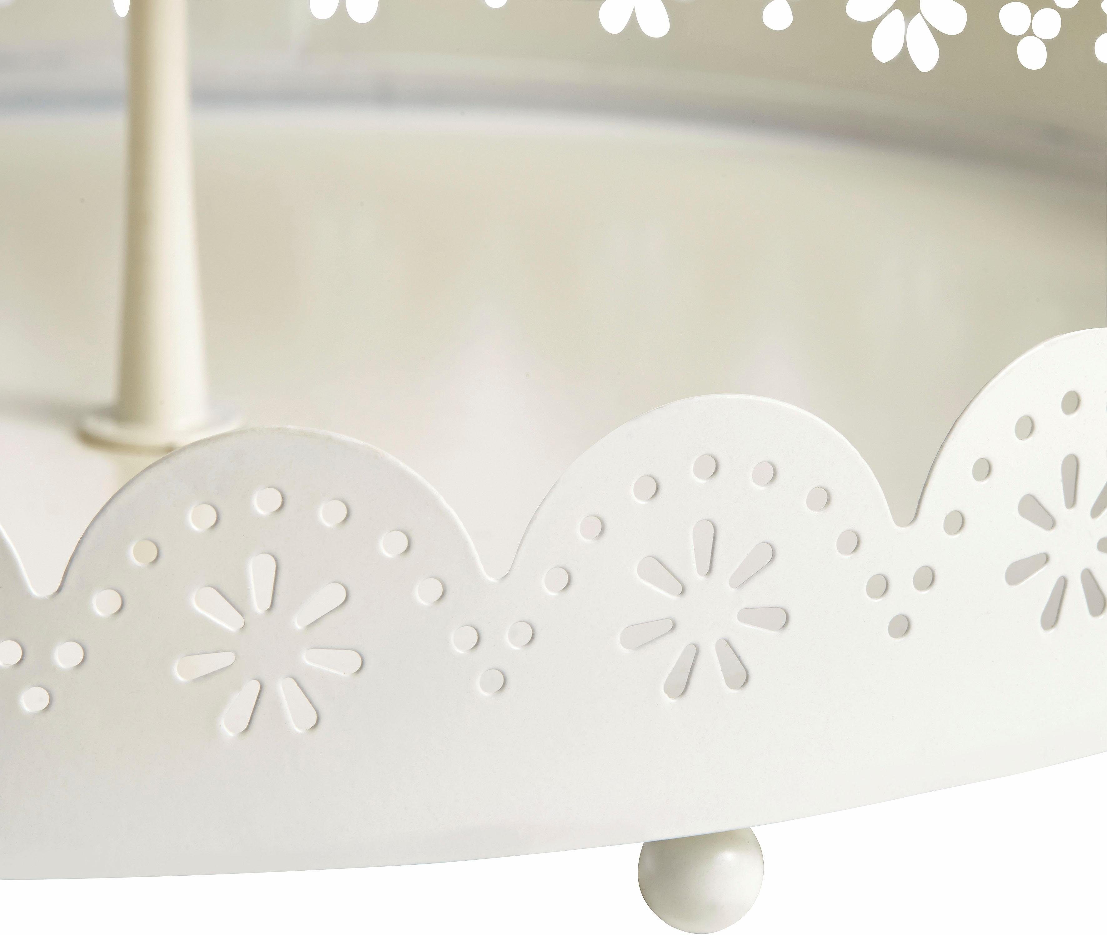OTTO home Dekoetagere mit schönen, verspielten Ausstanzungen und Details, Etagere 3-stufig, Höhe 42 cm, rund, aus Metall – Bild 2 von 5