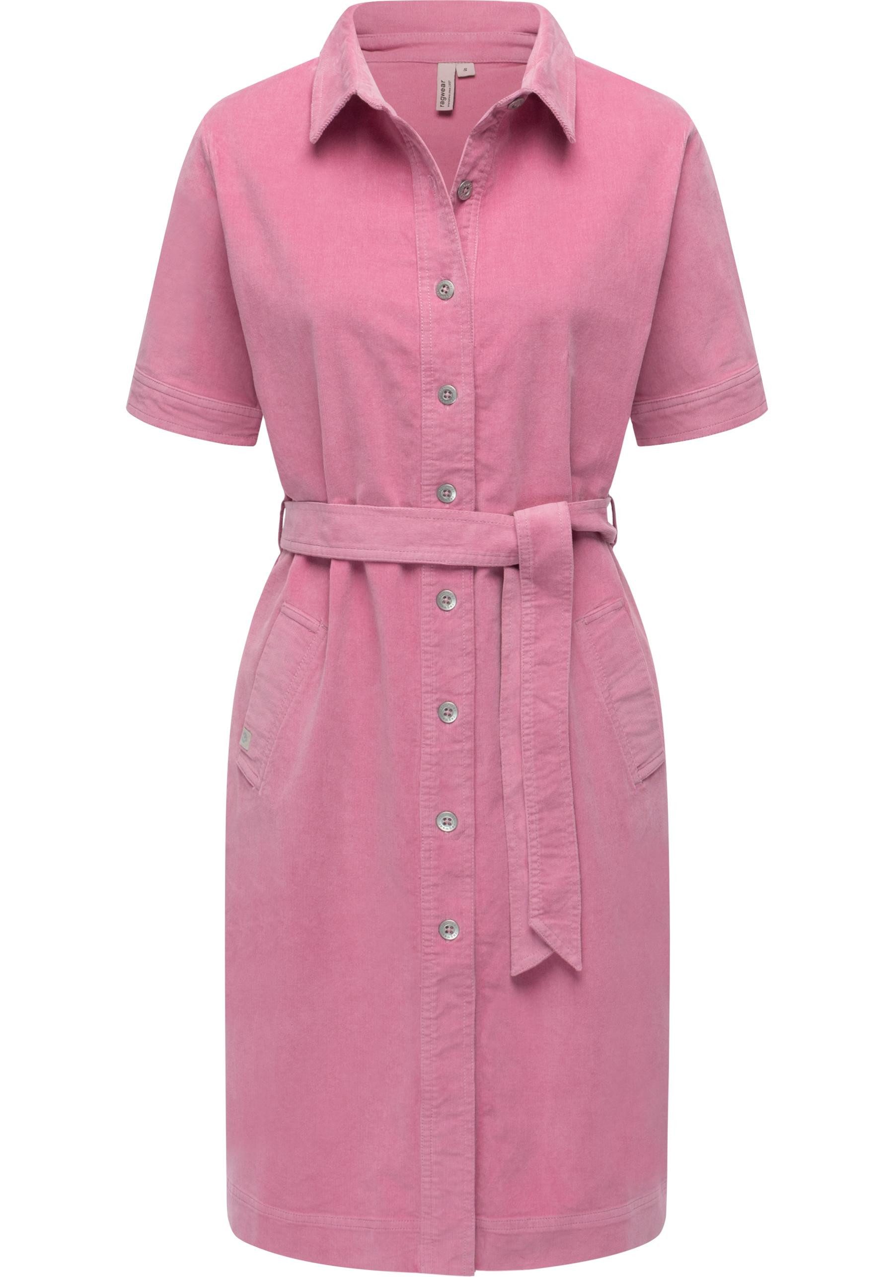 Ragwear Cordkleid Rozyna Cordy YOUMODO Kurzärmliges Kordkleid mit Hemdkrage günstig online kaufen