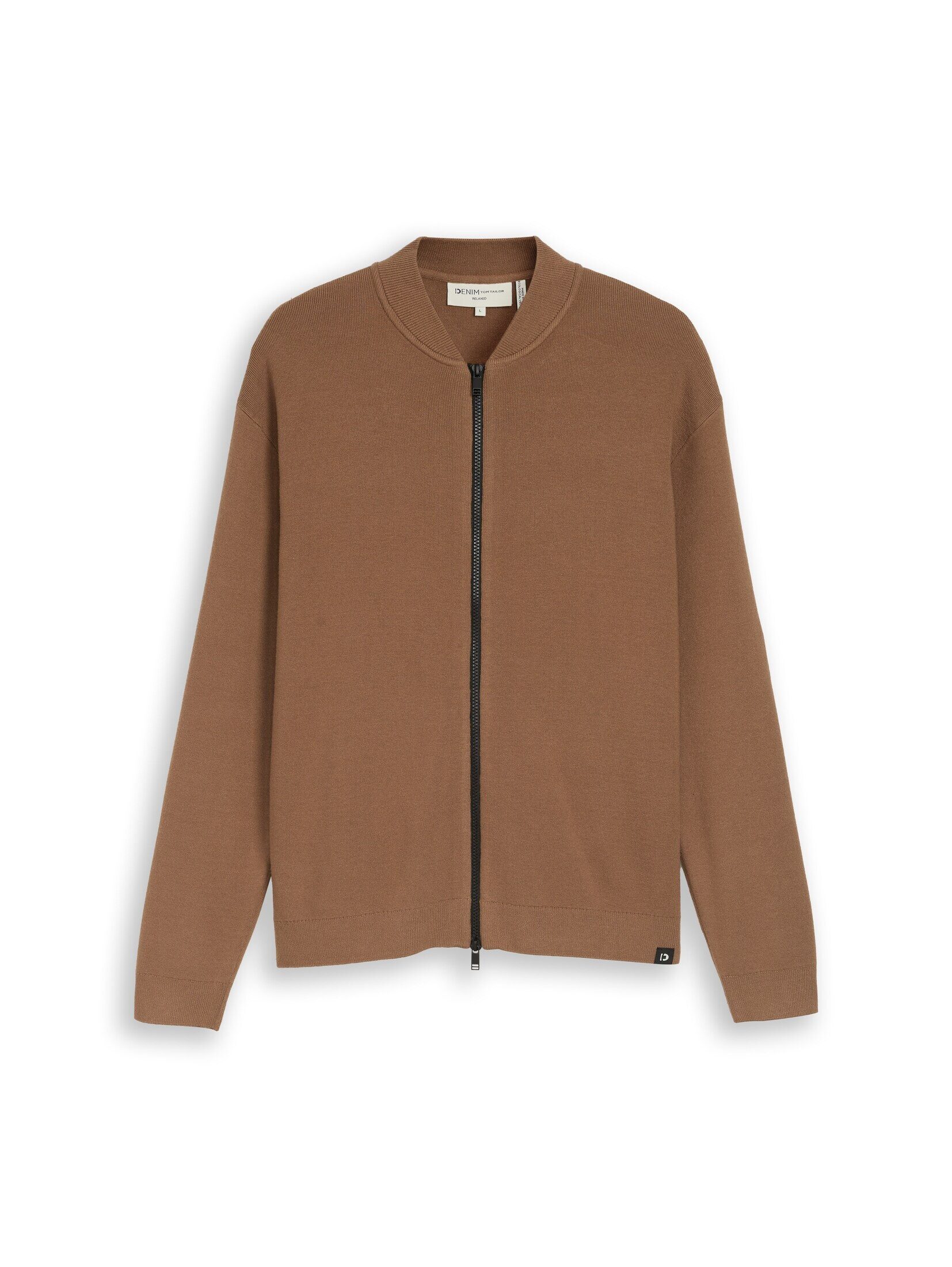 TOM TAILOR Denim Cardigan Pullover & Strickjacken Relaxed Fit Strickjacke mit Bomberkragen