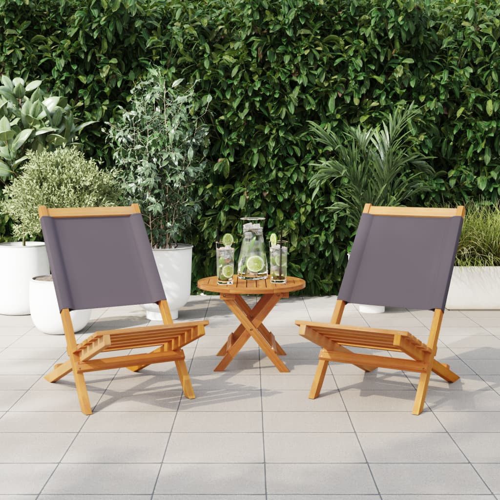 vidaXL Gartenstuhl Gartenstühle 2 Stk. Anthrazit günstig online kaufen