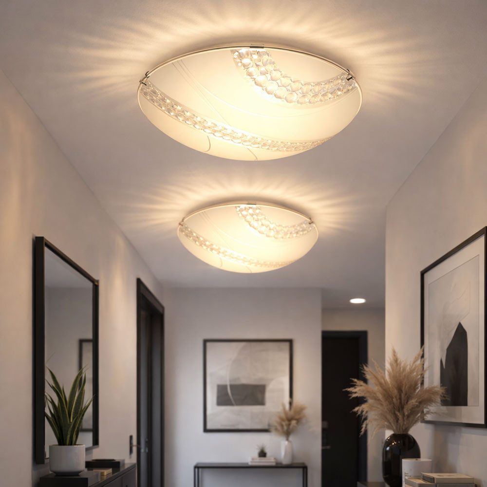Brilliant LED Deckenleuchte, LED-Leuchtmittel fest verbaut, Neutralweiß, Kristalllampen Decke Glasbeleuchtung Kristall Lampe Deckenlampe, Glas