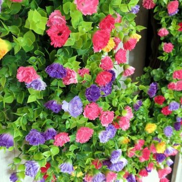 HIBNOPN Dekokranz Türkranz Frühling Künstliche Blumen Grün Haustür Deko Kranz 34cm