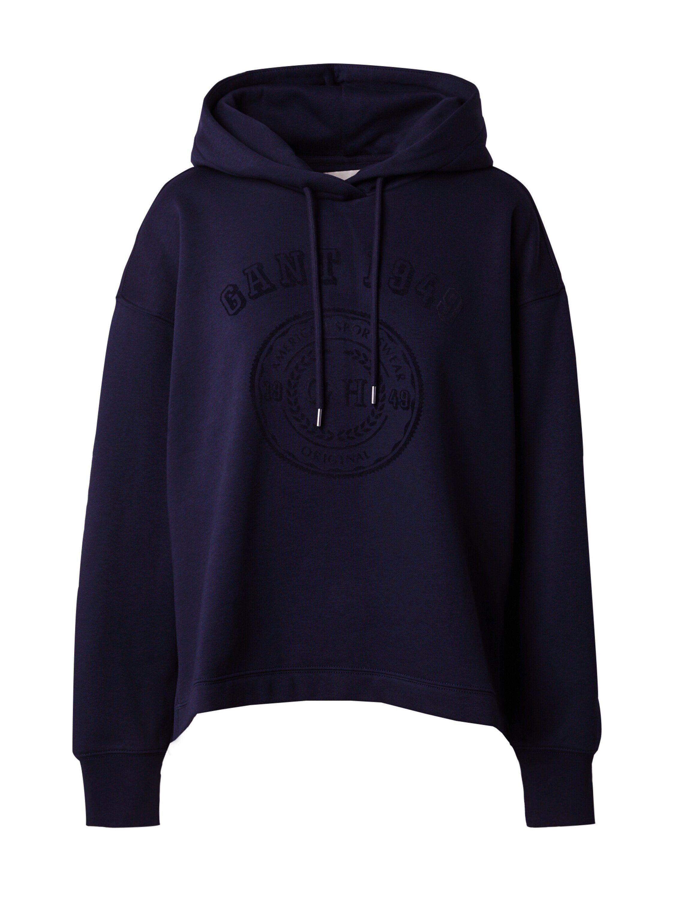 Gant Sweatshirt (1-tlg) Plain/ohne Details EveningBlue(433)