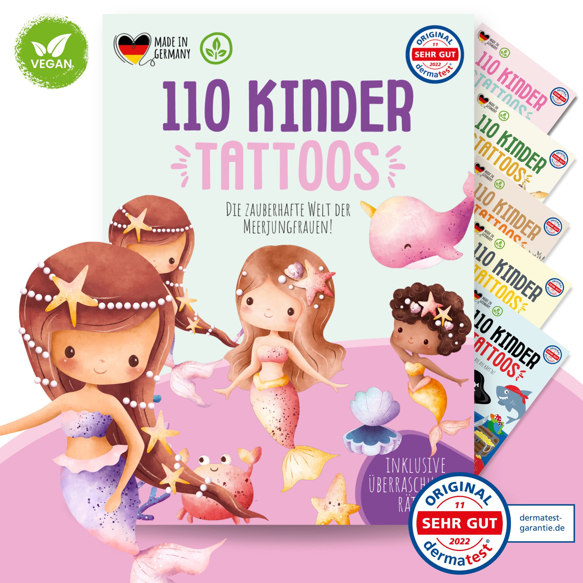 MeinBaby123® Kindertattoo 110 hautfreundliche Hauttattoos für Kinder, Geschenk Kinder, Mitgebsel Kindergeburtstag