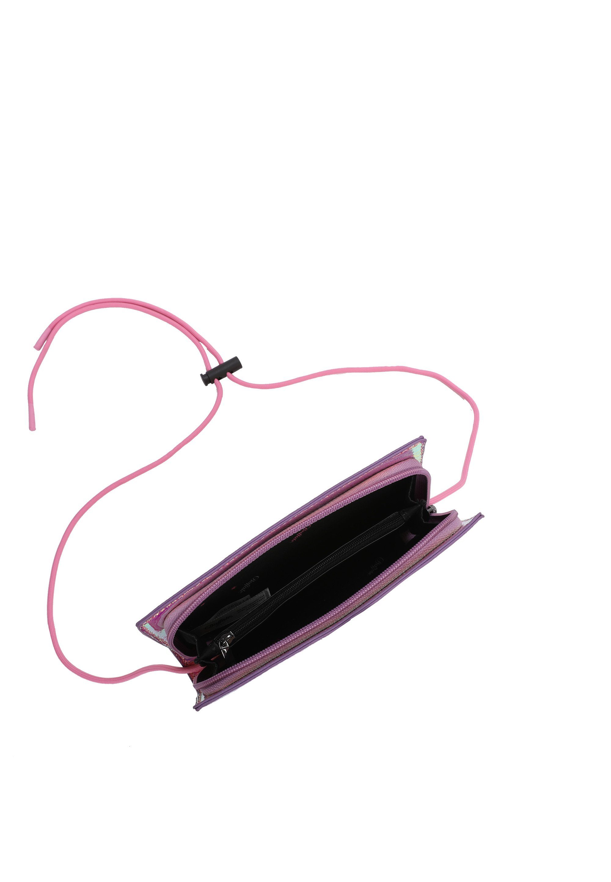 Buffalo Schultertasche On String, verstellbarer Nylonschnur rosa-pink mit
