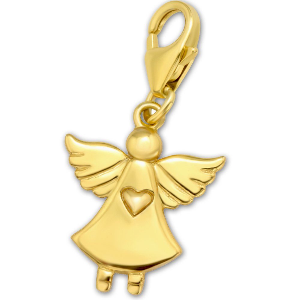 Limana Charm Engel Karabiner 925 oder für Schutzengel Halskette für gold aus Gliederarmband Sterling-Silber (inkl. Bettelarmband Geschenkdose), Anhänger