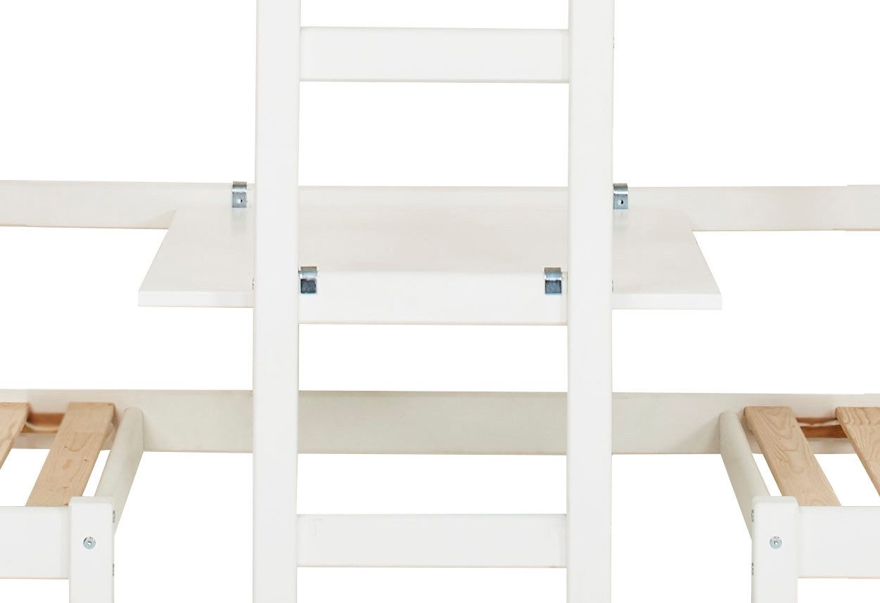 Hoppekids Hochbett ECO Dream, Kinderbett mit Funktion - Praktisch & flexibel Unteres Bett nutzbar als Bett oder Sitzgruppe. 90x200