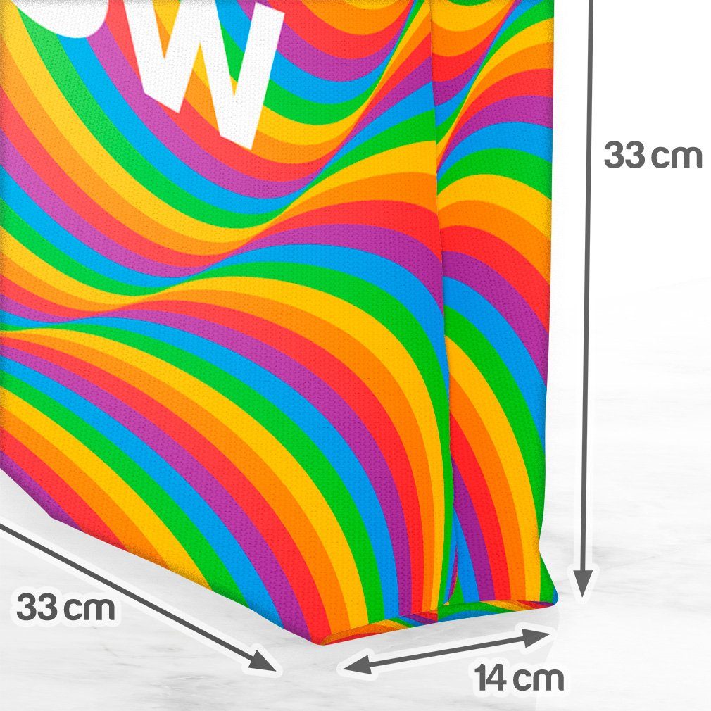 LGBTQ Pride VOID pride Gay parade Retro club Rainbow flag Henkeltasche 80s LGBTQ (1-tlg), Muster