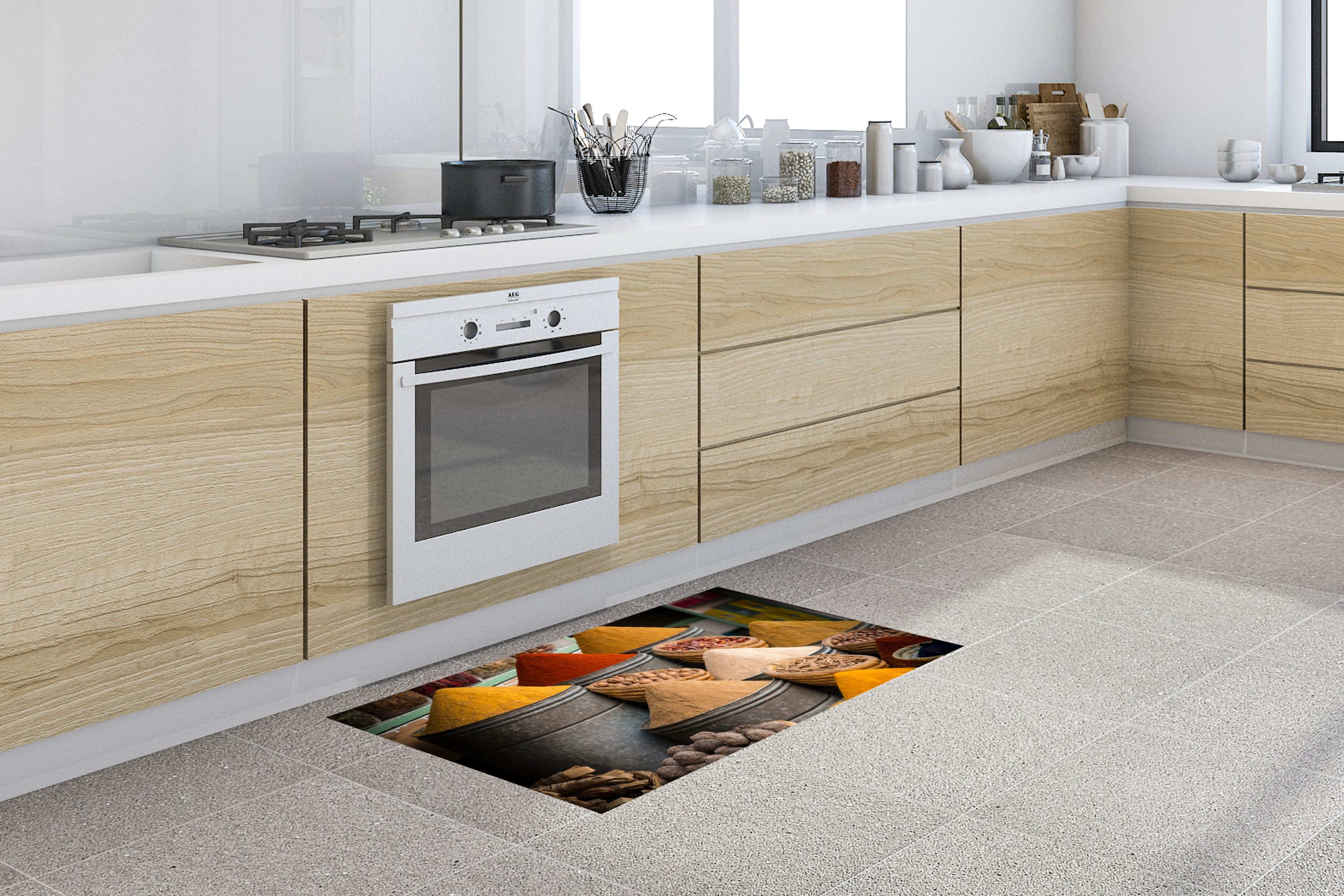 MuchoWow Küchenläufer Kräuter - Ton - günstig online kaufen