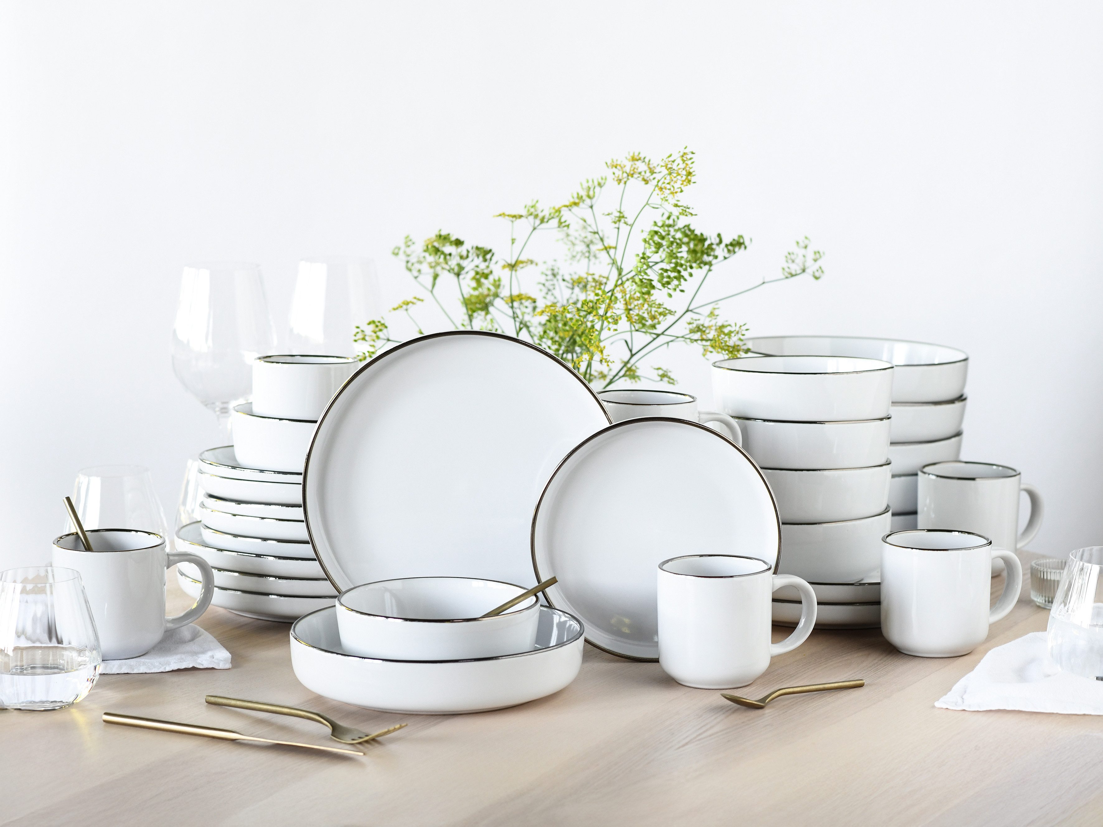 CreaTable Kombiservice Nordic Festive (30-tlg), 6 Personen, Steinzeug