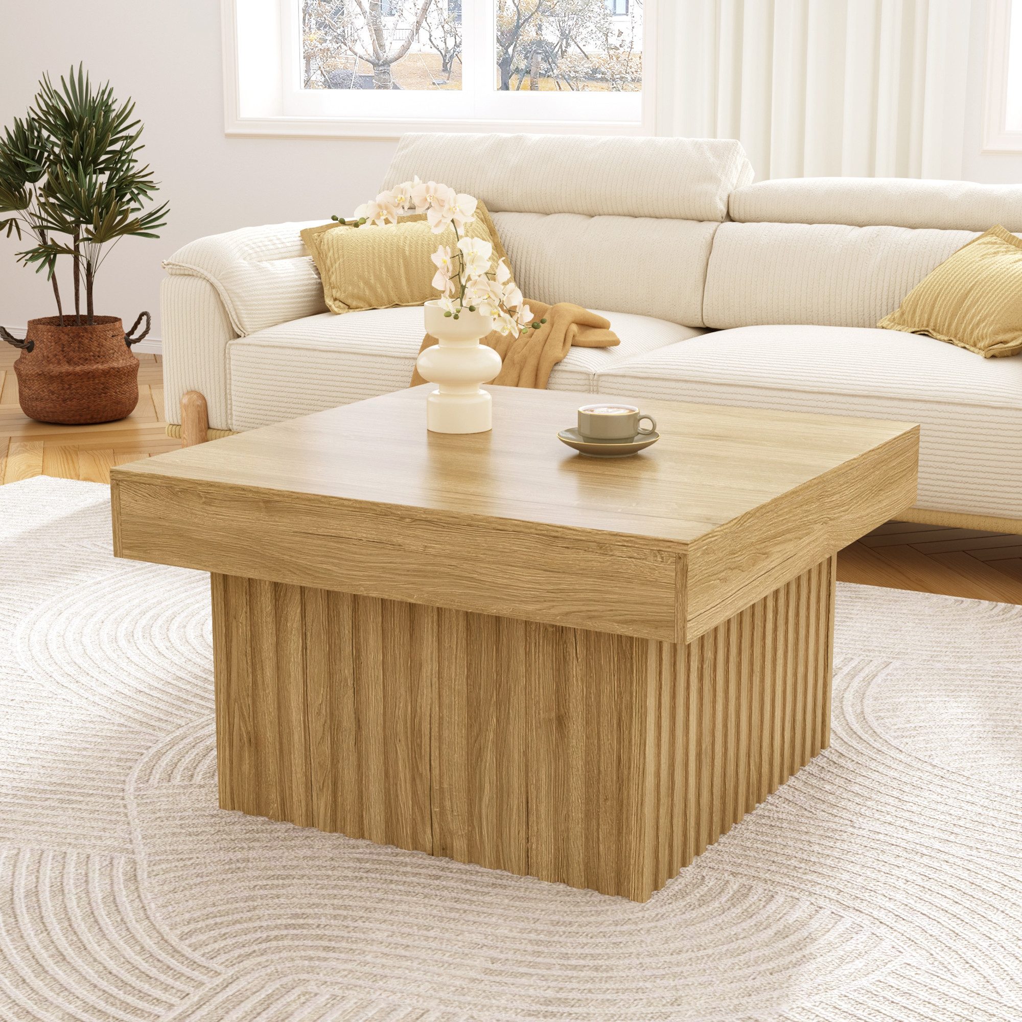 Refined Living Couchtisch Holz Kaffee-Tisch, Beistelltisch, günstig online kaufen