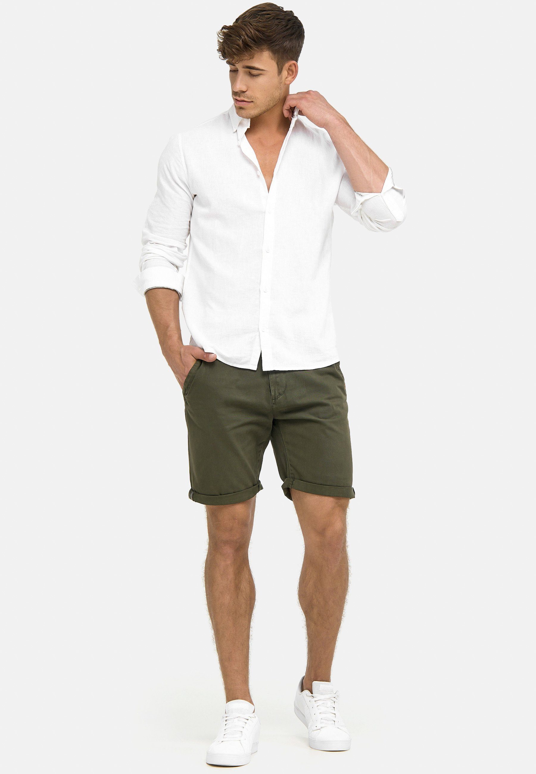 Indicode Chinoshorts Herren Cuba Chino Shorts Herrenshorts aus Baumwollgemisch