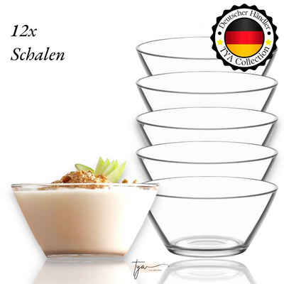LAV Dessertschale Vorspeise 6er Schalen Dessertschale Glasschale Schüssel aus Glas 345cc, Glas, (12-tlg)