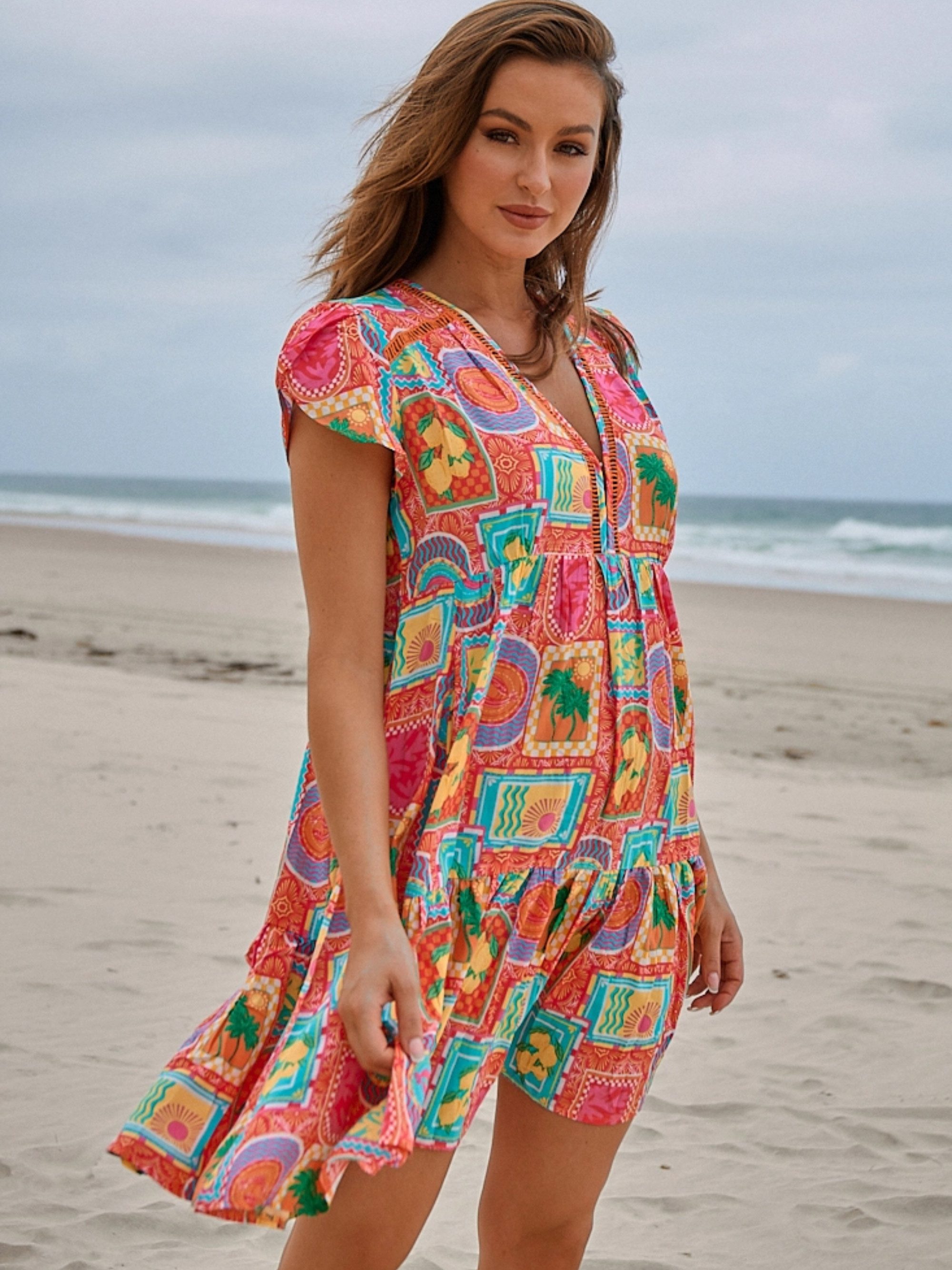 ANNIS Fashion & Accessoires Minikleid "CAPRI VIBES" v. Jaase (1-tlg) NEU, V günstig online kaufen