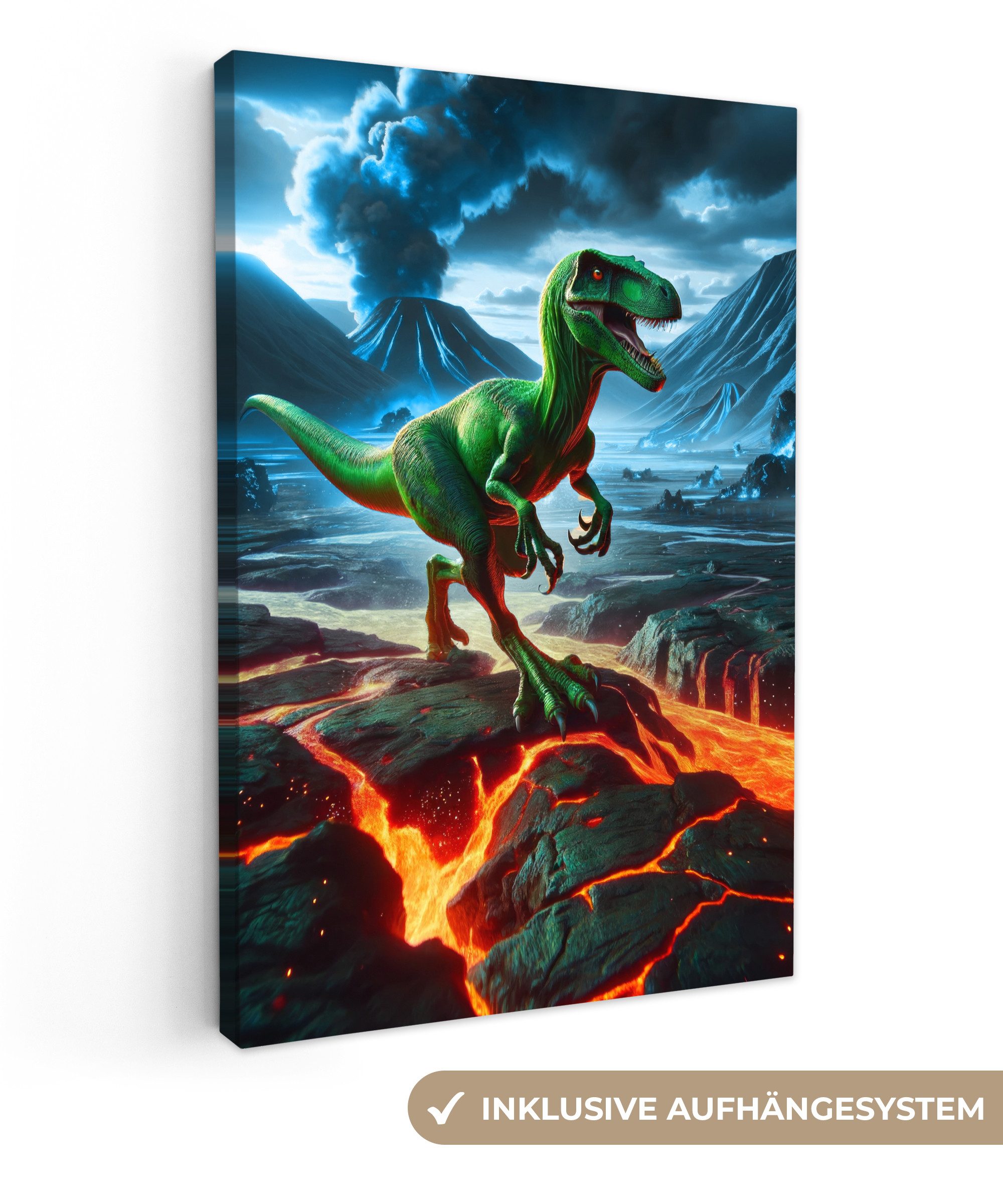 OneMillionCanvasses® Leinwandbild Dino - Lava - günstig online kaufen