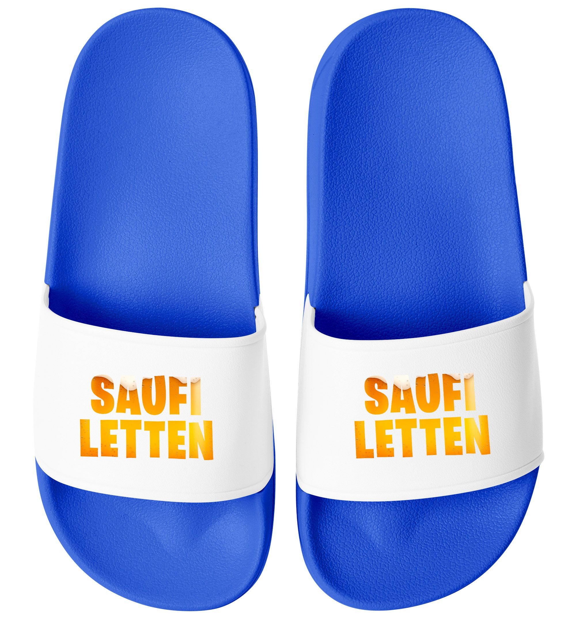 Badeschlappen Spruch Saufi Letten Badelatschen Unisex Urlaub Gadget Badesandale