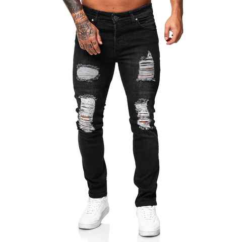 OneRedox Straight-Jeans 5122C-Black (Jeanshose Designerjeans Bootcut, 1-tlg) Freizeit Business Casual