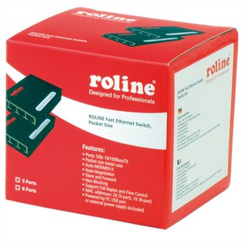 ROLINE Fast Ethernet Switch, Pocket Netzwerk-Switch (5 Ports)