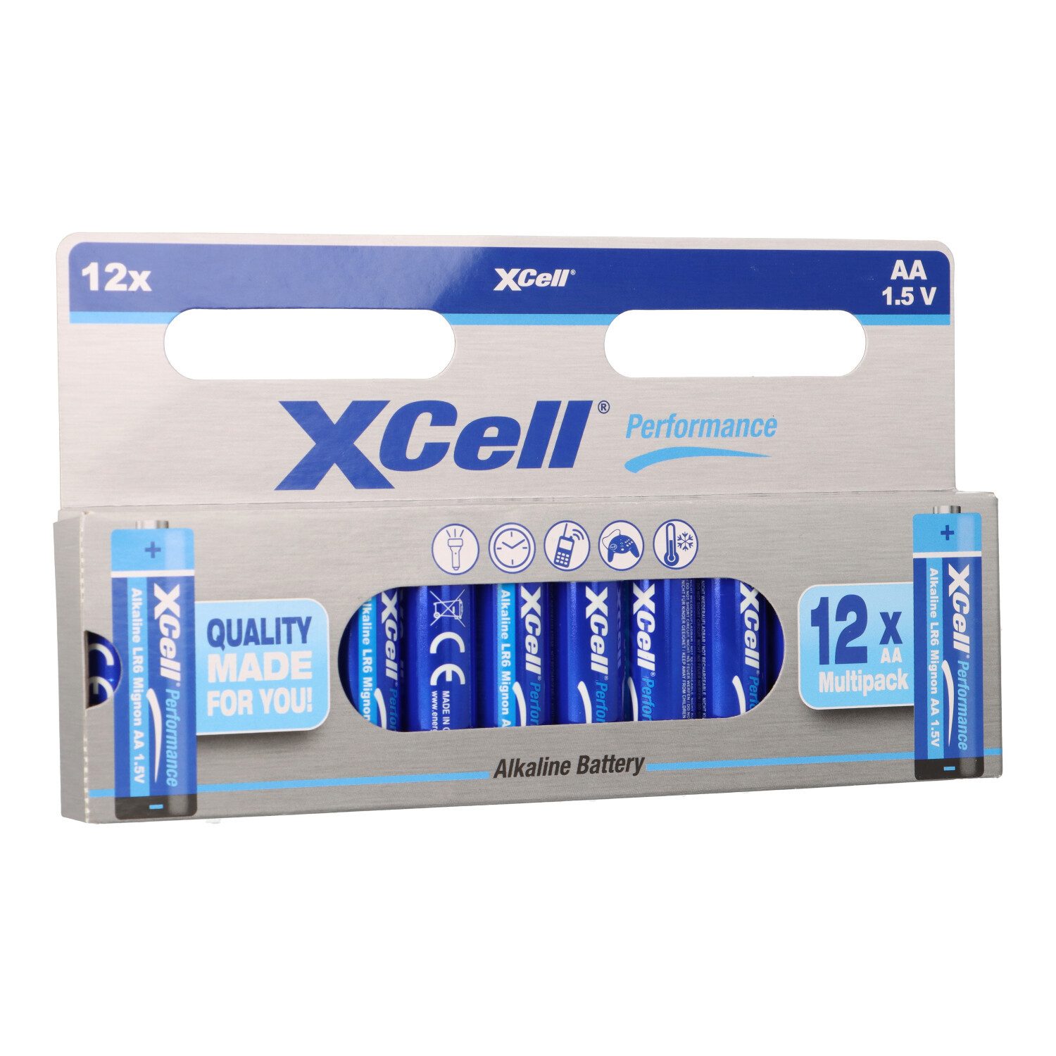 XCell XCell Performance 1,5V LR6 AA Batterie AlMn 12er Blister Akku
