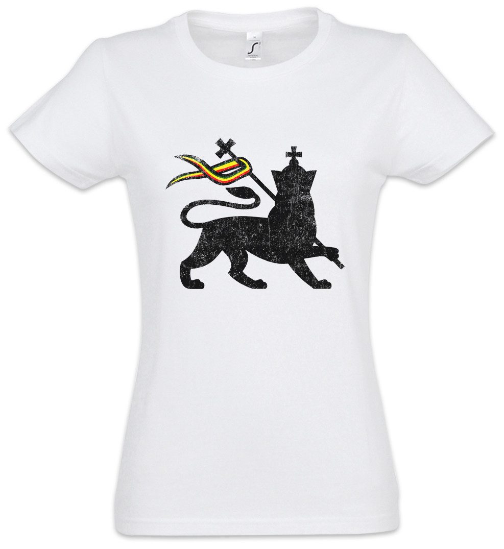 Print-Shirt Lion Of Judah I Damen T-Shirt Zion Babylon Reggae Zion Löwe Jamaika