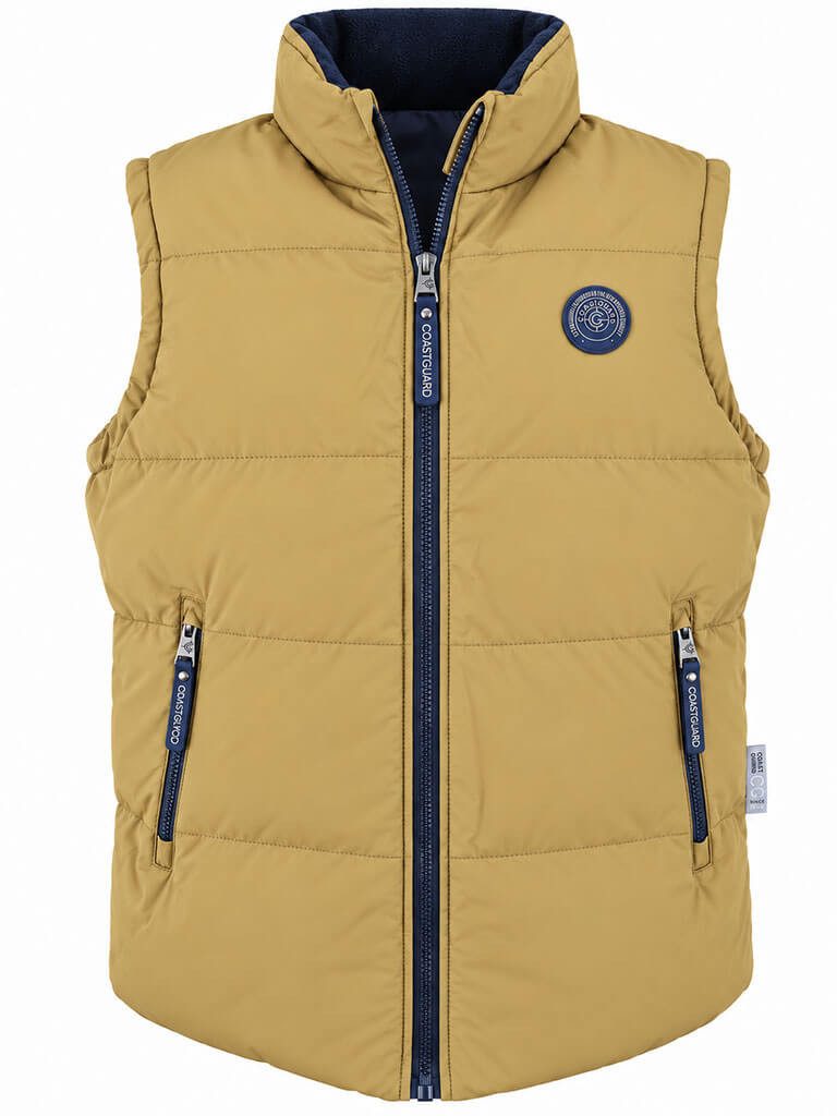Coastguard Steppweste Herren Steppweste mit Stehkragen - Gesteppte Weste Winterweste Kinnschutz, Krageninnenseite aus Fleece, Reißverschlusstaschen