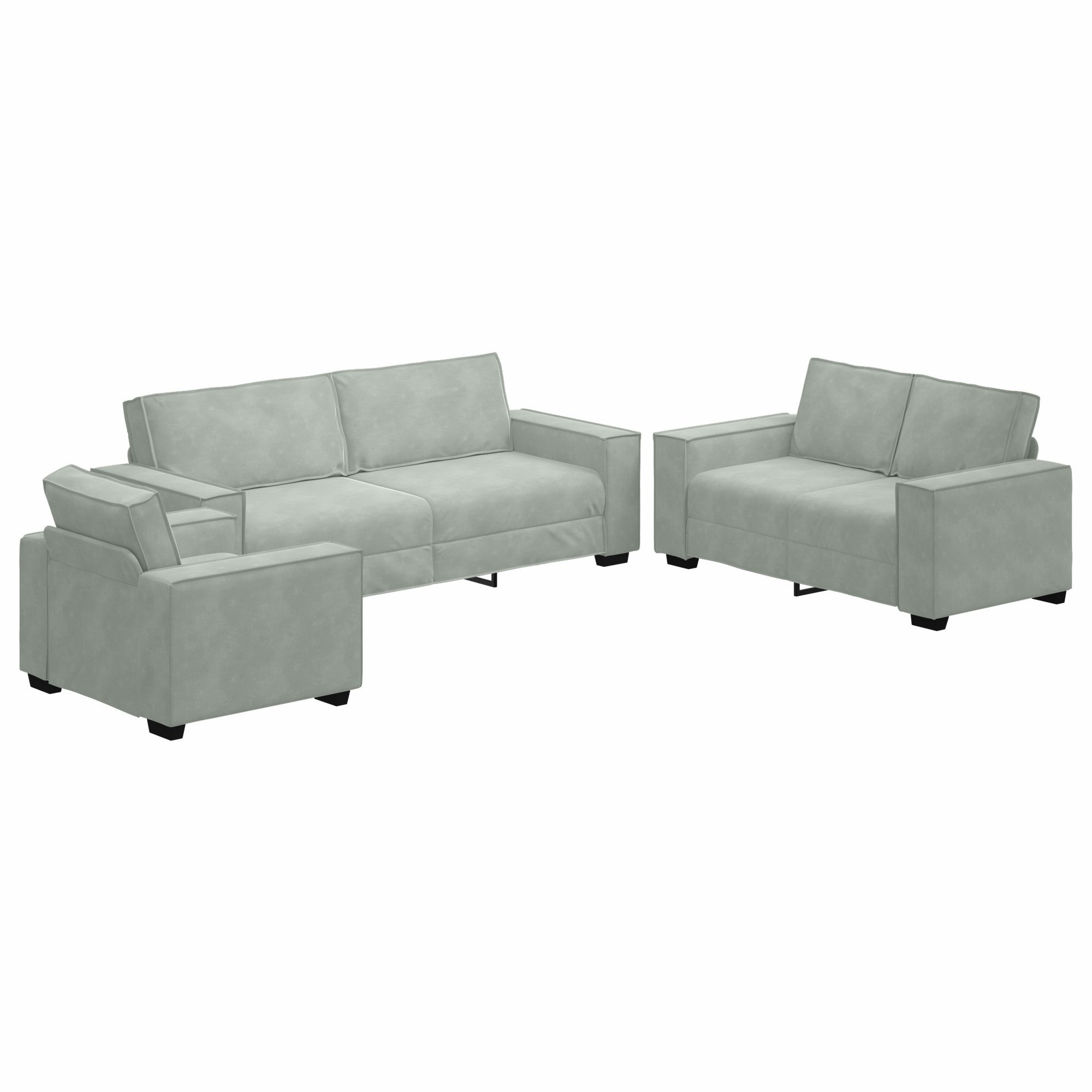 vidaXL Sofa 3-tlg. Sofagarnitur mit Kissen günstig online kaufen