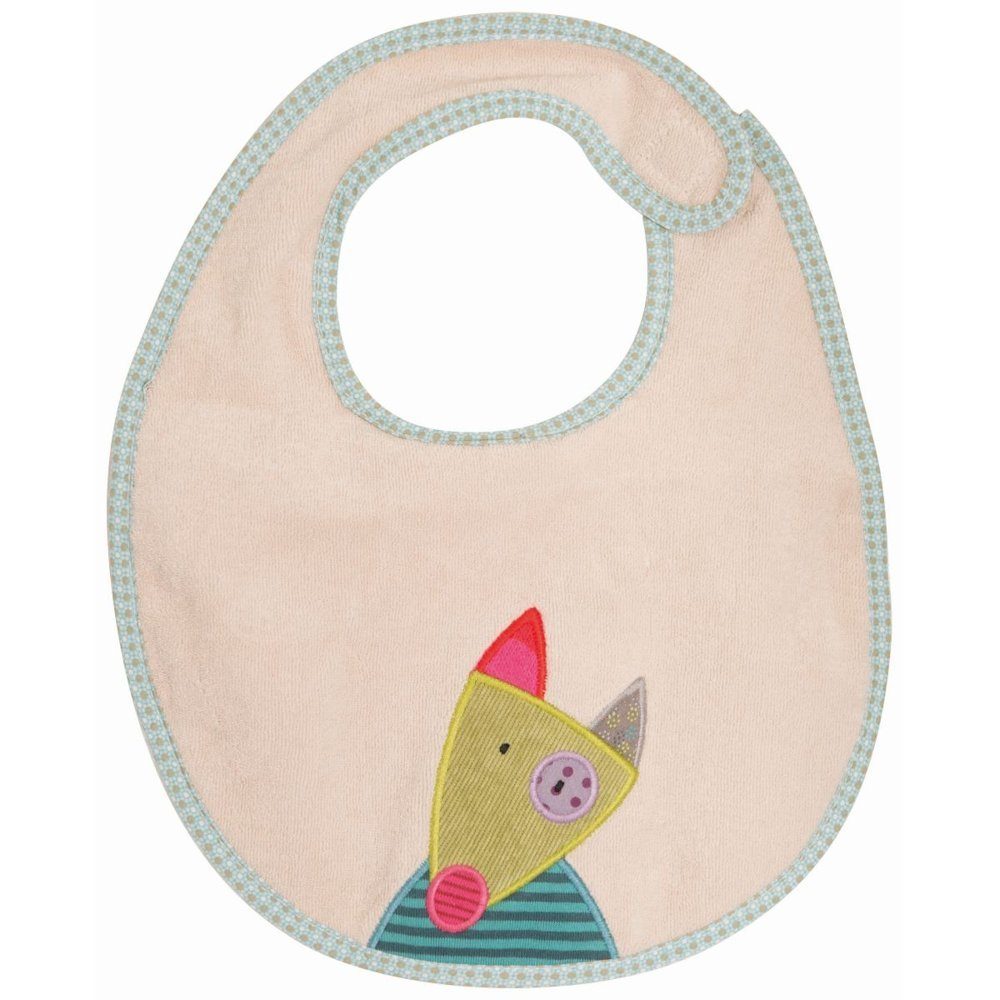 Roty Lätzchen Moulin Lätzchen Wolf 29x24cm Babylatz Lätzchen