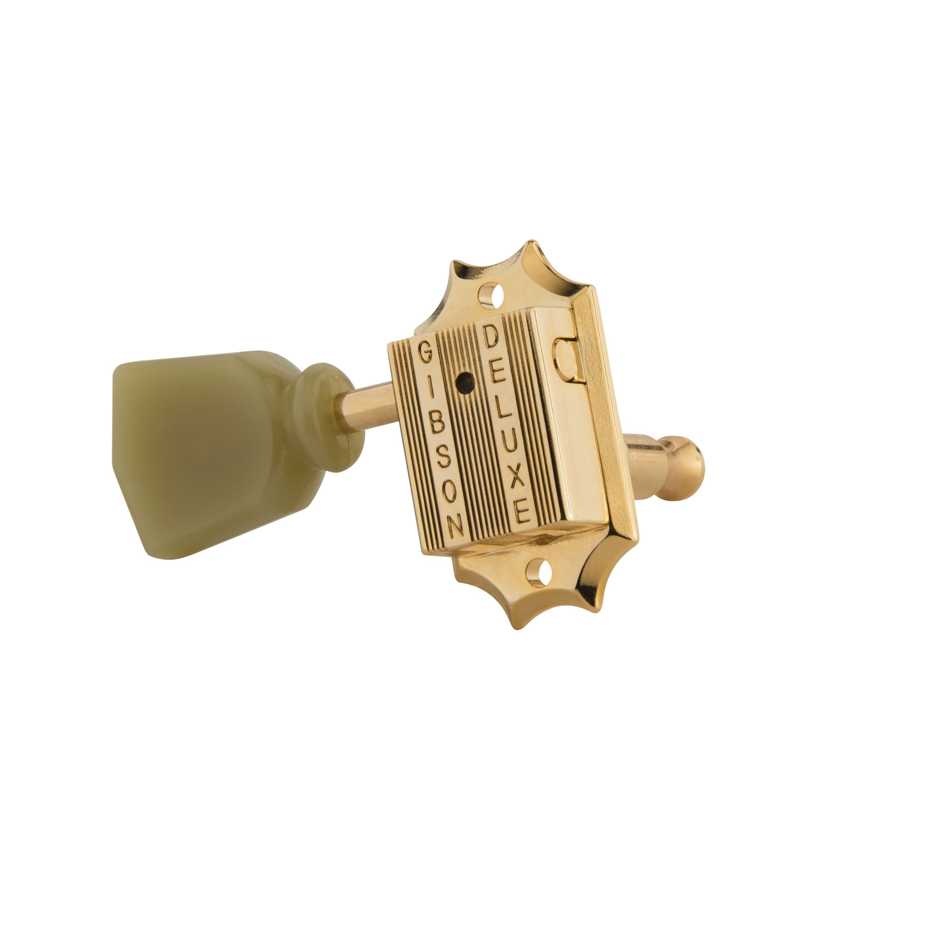 Gibson Gitarrenmechanik-Set, (ersatzteile für Gitarren, Mechaniken), PMMH-020 Deluxe Green Key Tuner Set Gold - Gitarren Mechanik