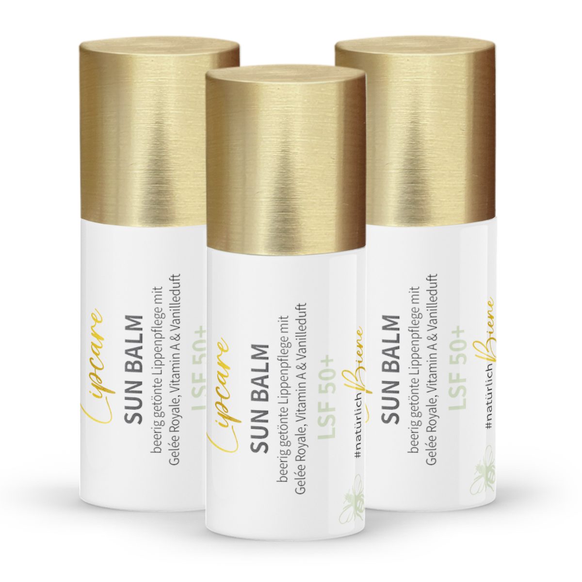 bedrop Lippenbalsam SUN BALM LSF 50+ - getönter Lippenpflegebalsam mit Gelée Royale, beerig getönte Lippenpflege mit Gelée Royale, Vitamin A & Vanilleduft