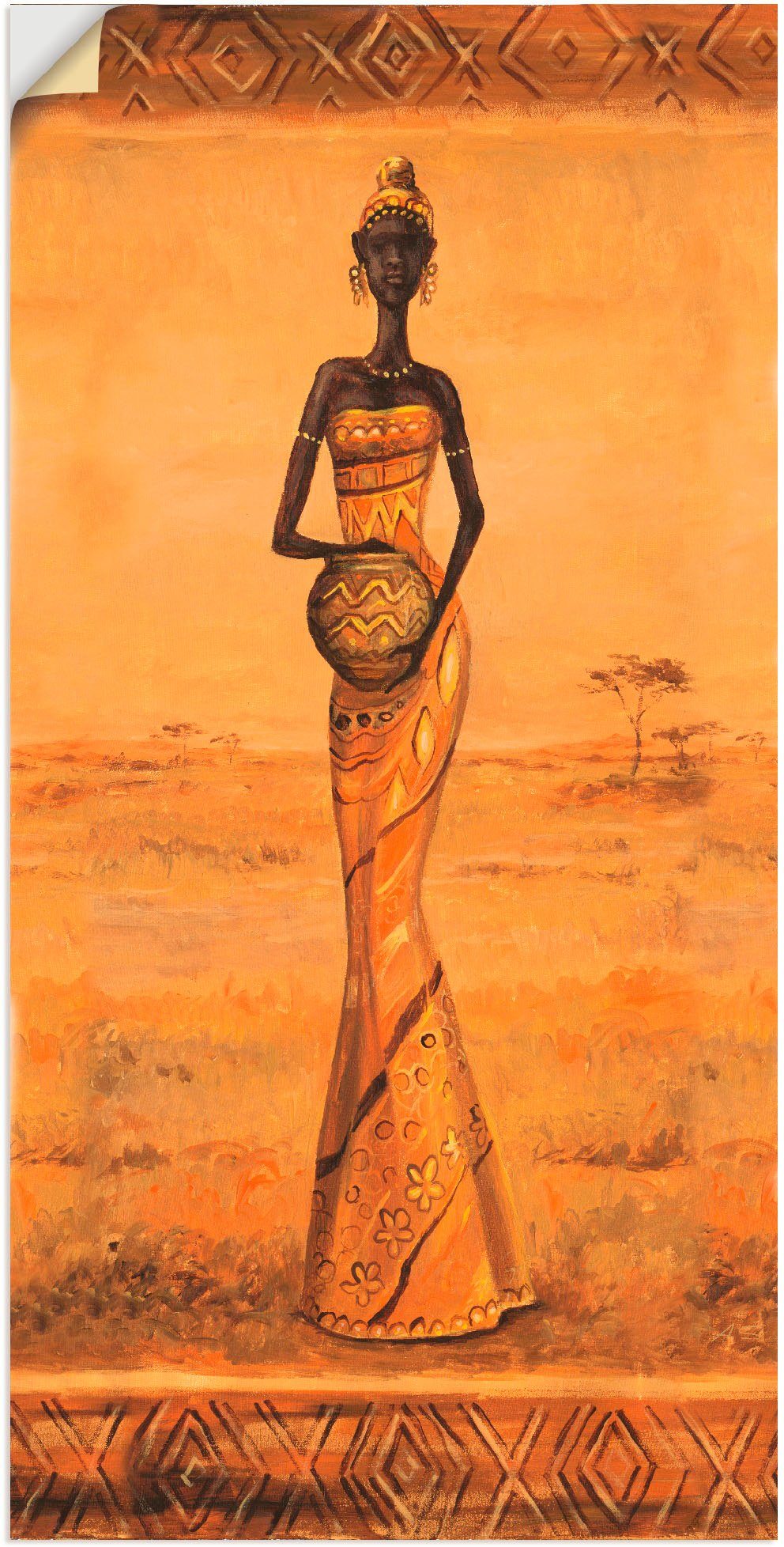 Artland Wandbild Afrikanische Eleganz III, Frau (1 St), als Alubild, Outdoorbild, Leinwandbild, Wandaufkleber, versch. Größen
