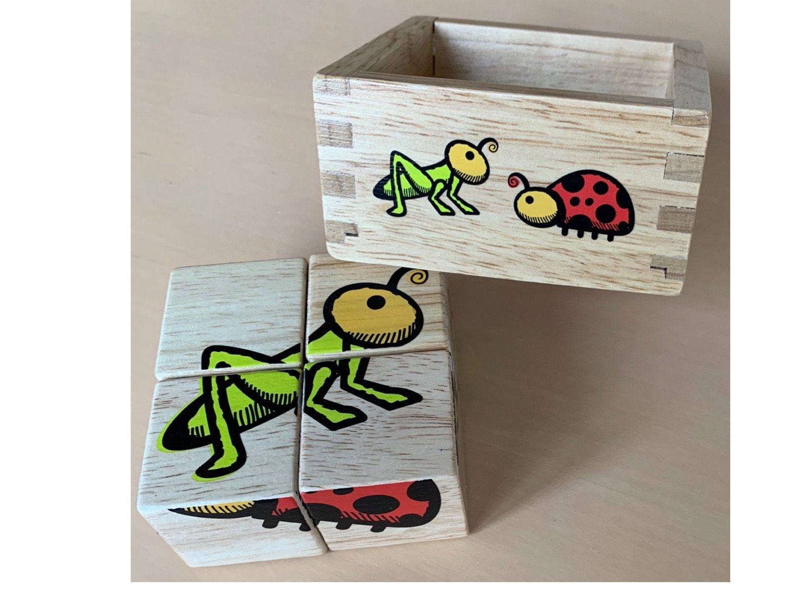 Holz Puzzle und Puzzle, gewonnenen 4 Tiere, schönes aus Anfänger Puzzleteile, & Trend Style Gummibaum einem Biene Würfel LK In verschiedene Holzpuzzle nachhaltig Freunde
