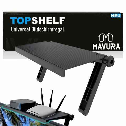 MAVURA Ablageregal TOPSHELF Bildschirmablage Bildschirmregal TV Monitor Regal Ablage, 360° Einstellbar