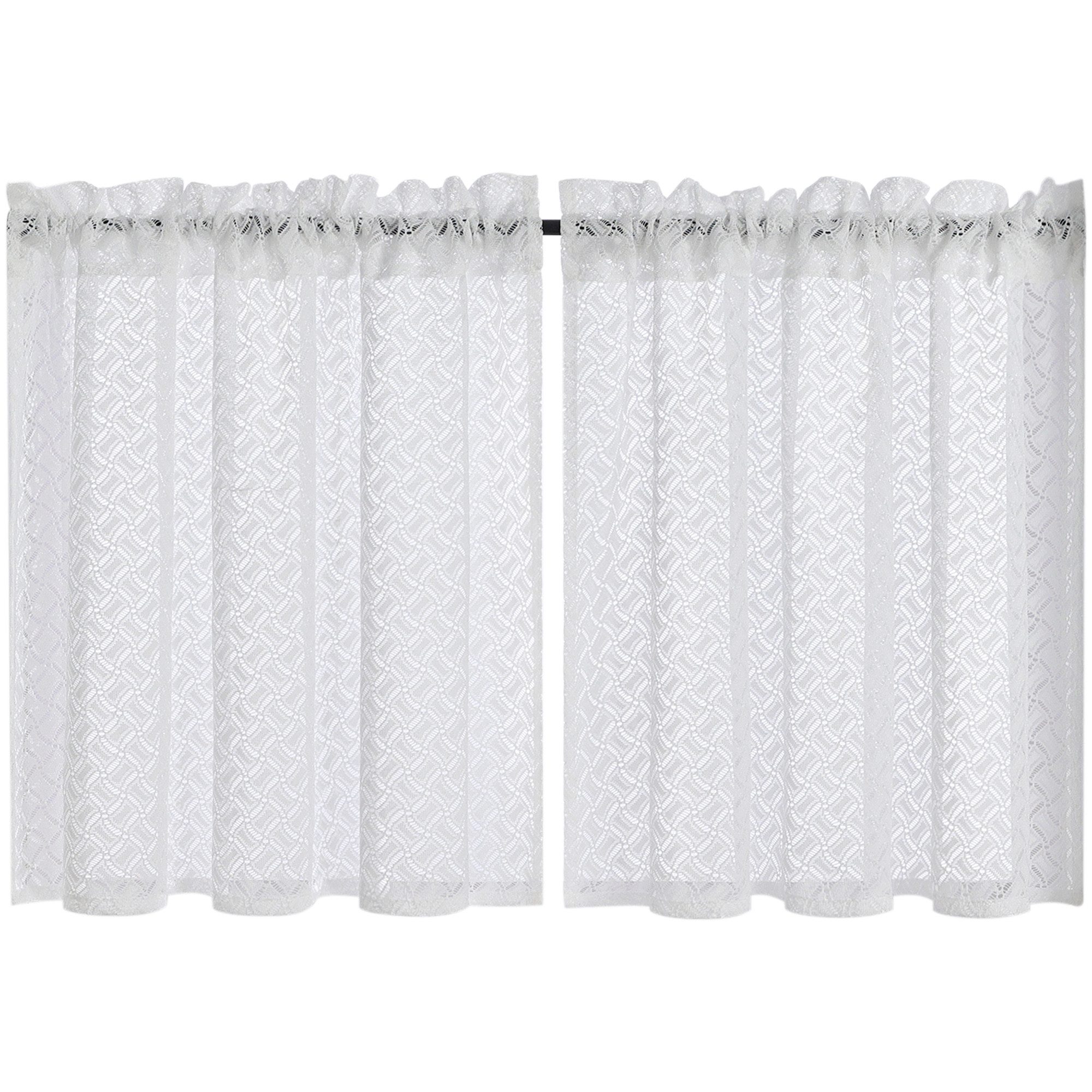 Joyswahl Scheibengardine (2 St), Stangendurchzug, transparent, mit Karo, Vi günstig online kaufen