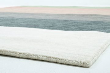 Wollteppich Angern, Home affaire, rechteckig, Höhe: 13 mm, Handweb Teppich, gestreift, reine Wolle, handgewebt, brilliante Farben